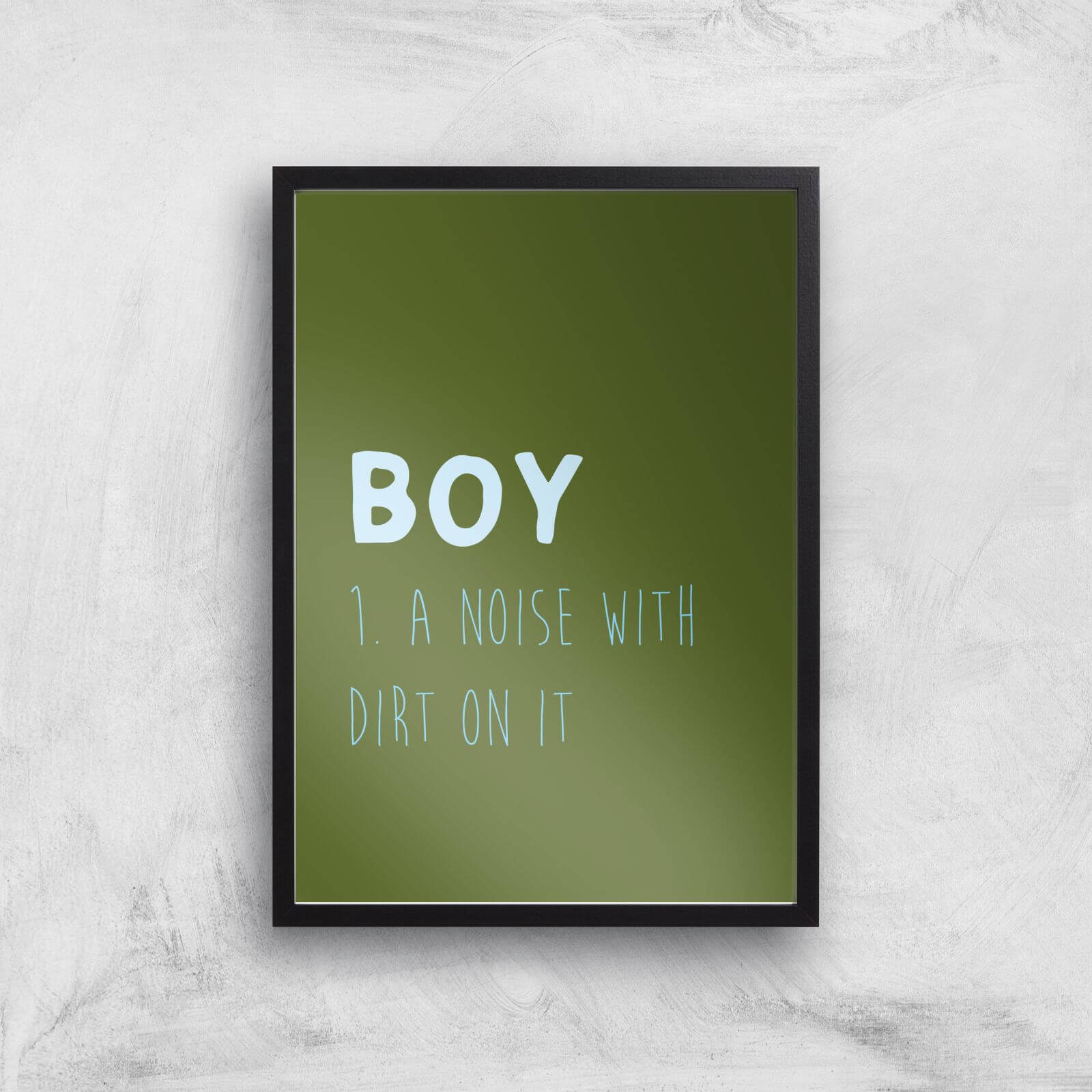 Boy Definition Art Print - A2 - Black Frame