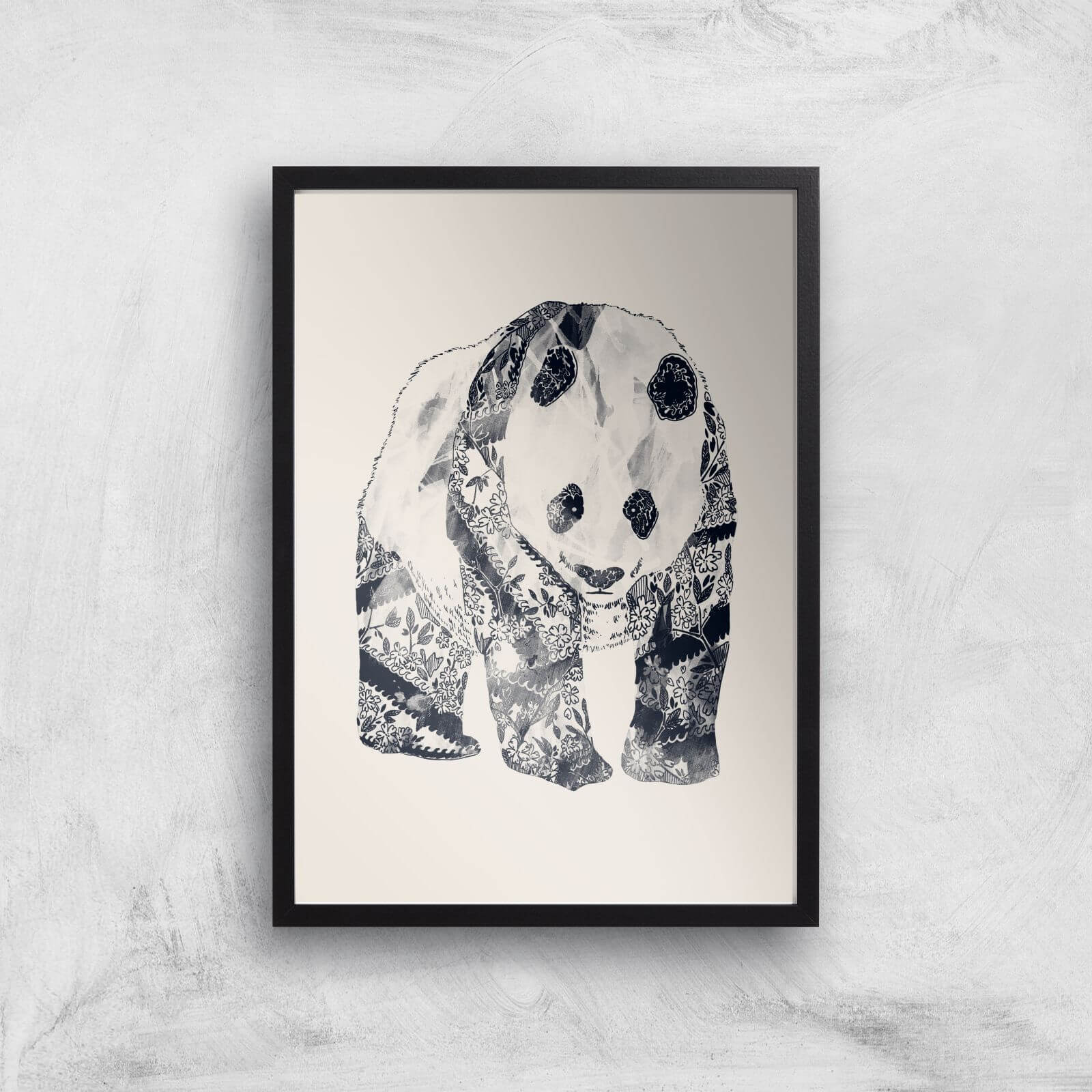 Tobias Fonseca Tattooed Panda Art Print - A2 - Black Frame