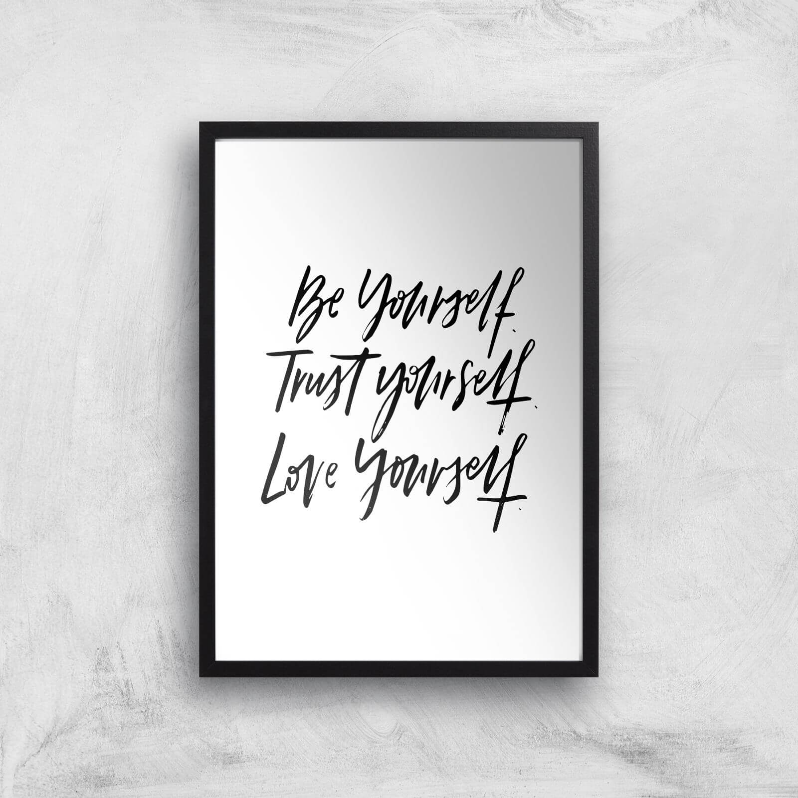 PlanetA444 Be Yourself Art Print - A2 - Black Frame