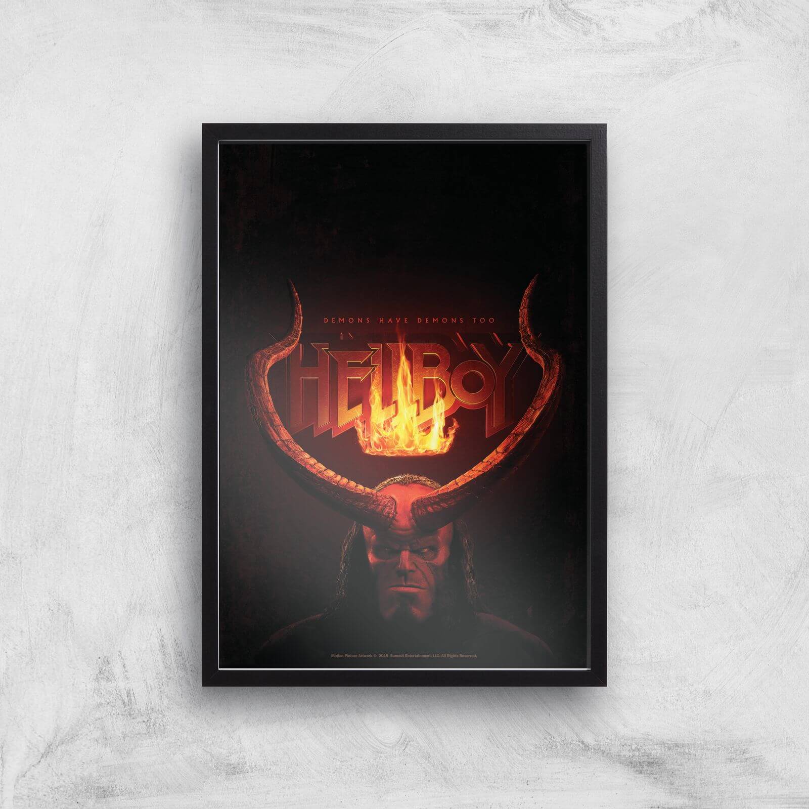 Hellboy Demons Have Demons Too Art Print - A2 - Black Frame