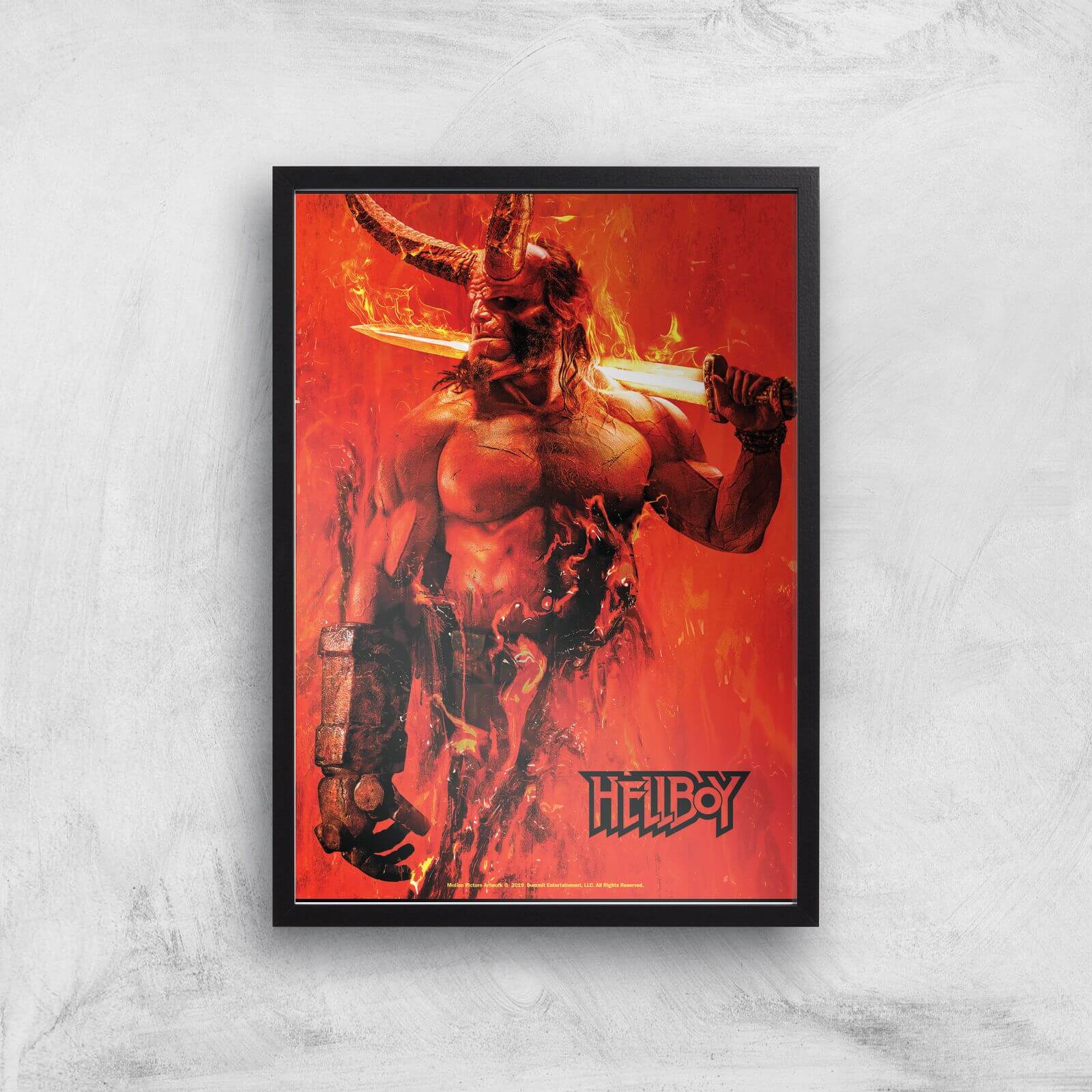 Hellboy Son Of The Fallen One Art Print - A2 - Black Frame