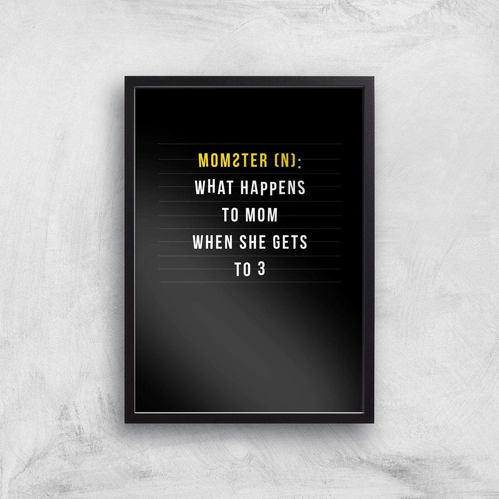Momster Art Print - A2 - Black Frame