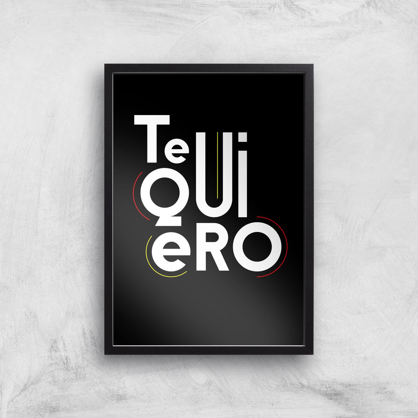 Te Quiero Art Print - A2 - Black Frame