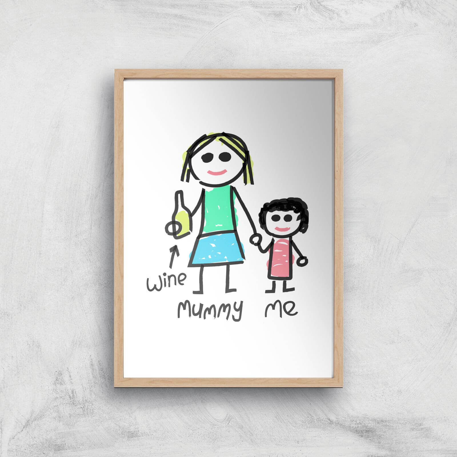 Mummy & Me Art Print - A2 - White Frame