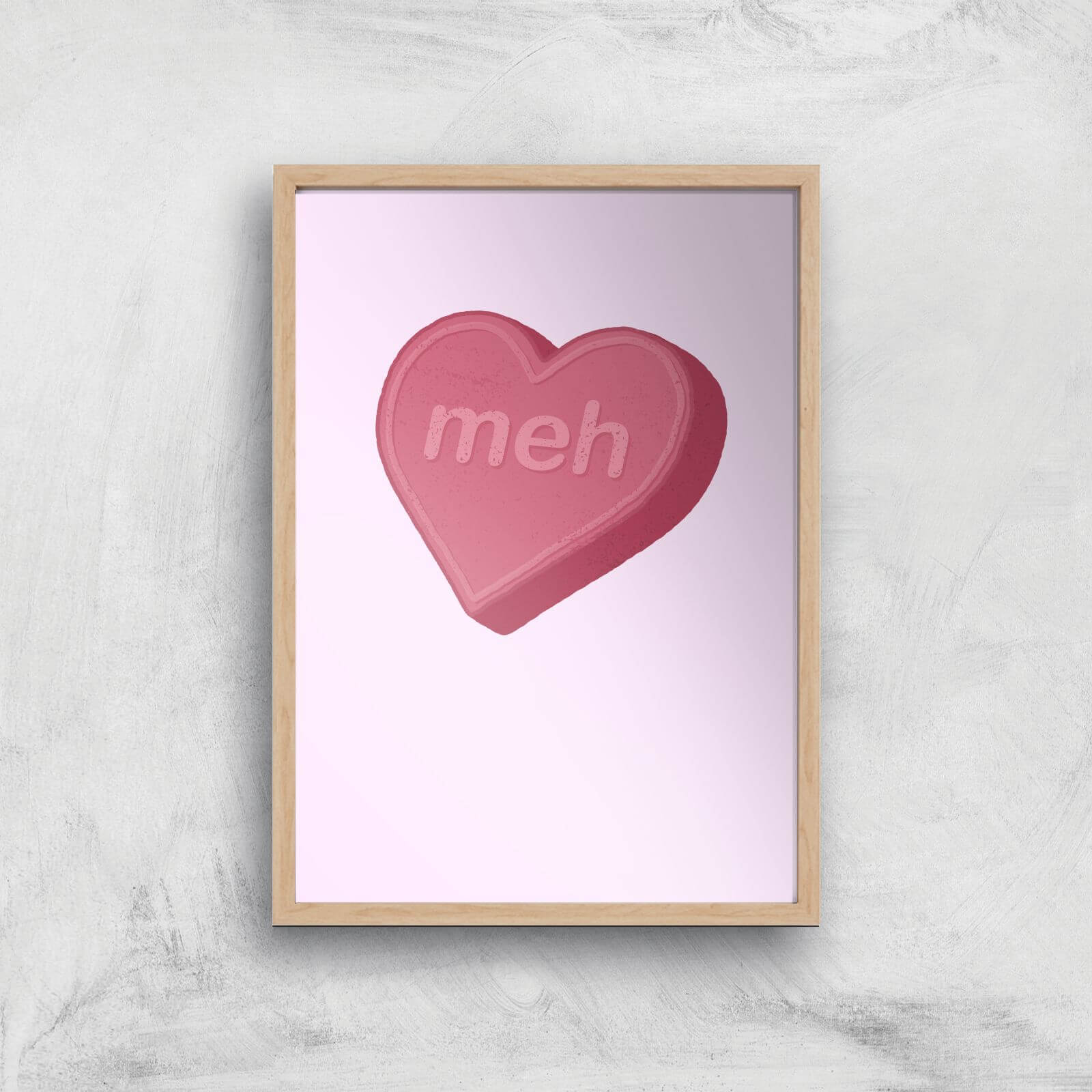 Meh Art Print - A2 - White Frame