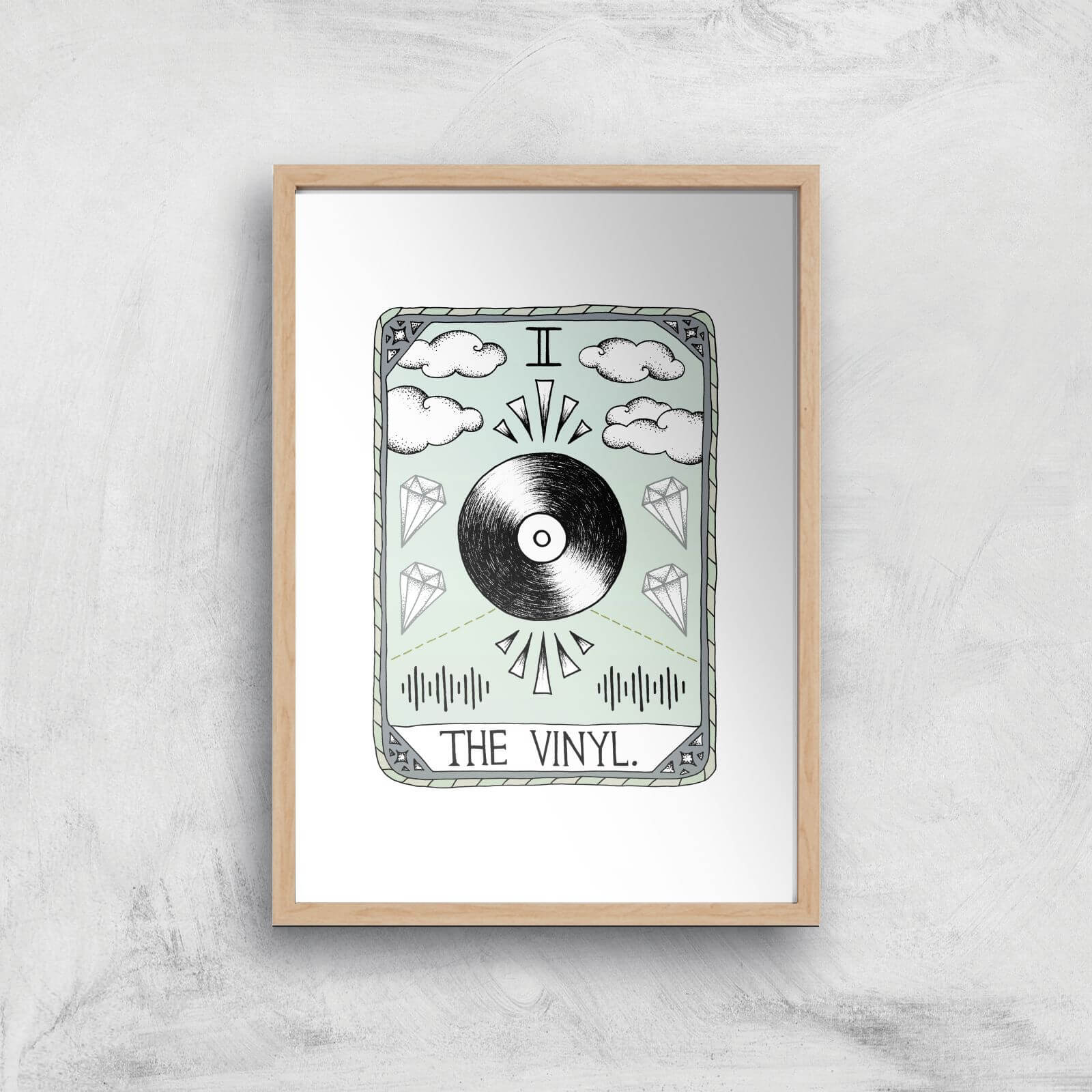The Vinyl Art Print - A2 - White Frame