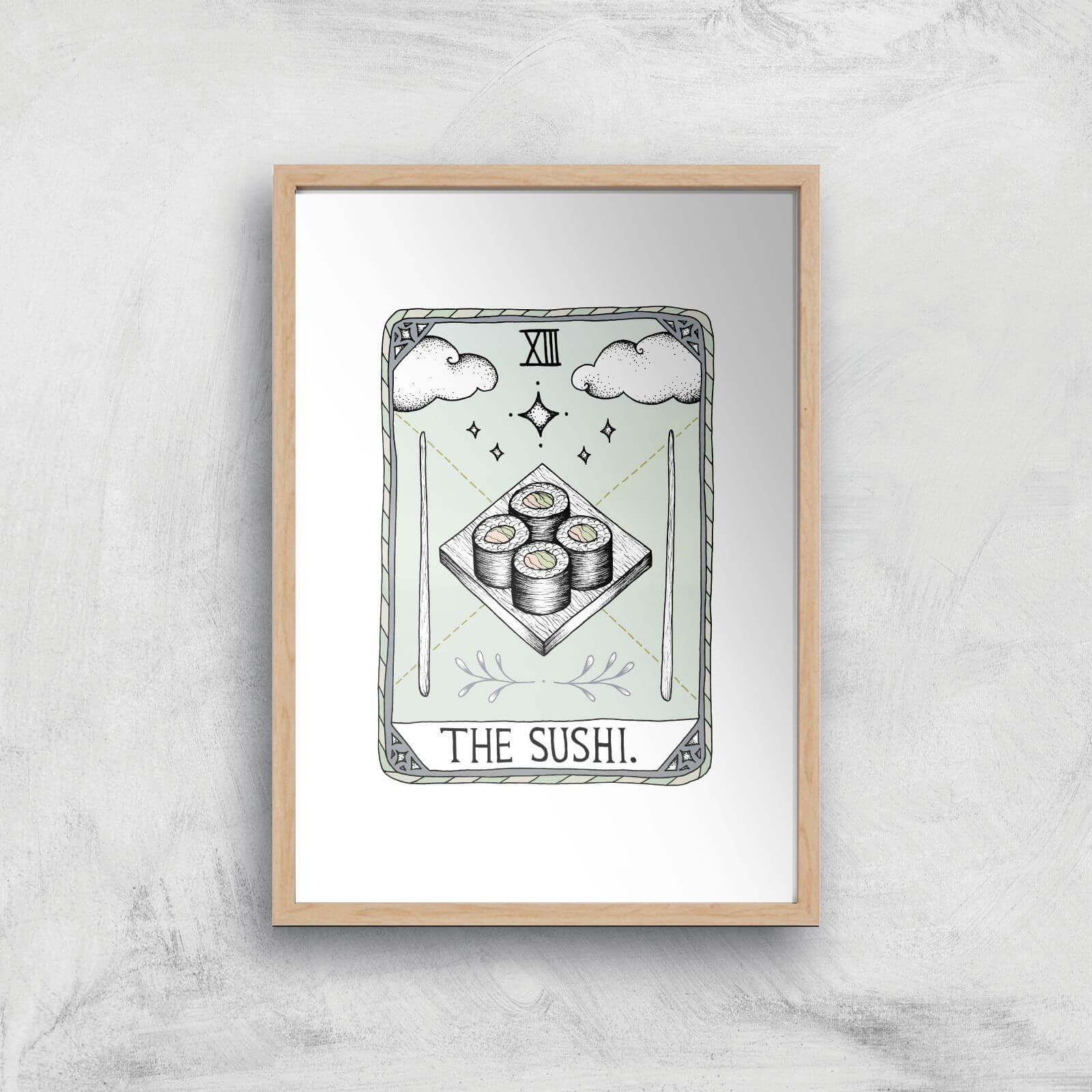 The Sushi Art Print - A2 - White Frame