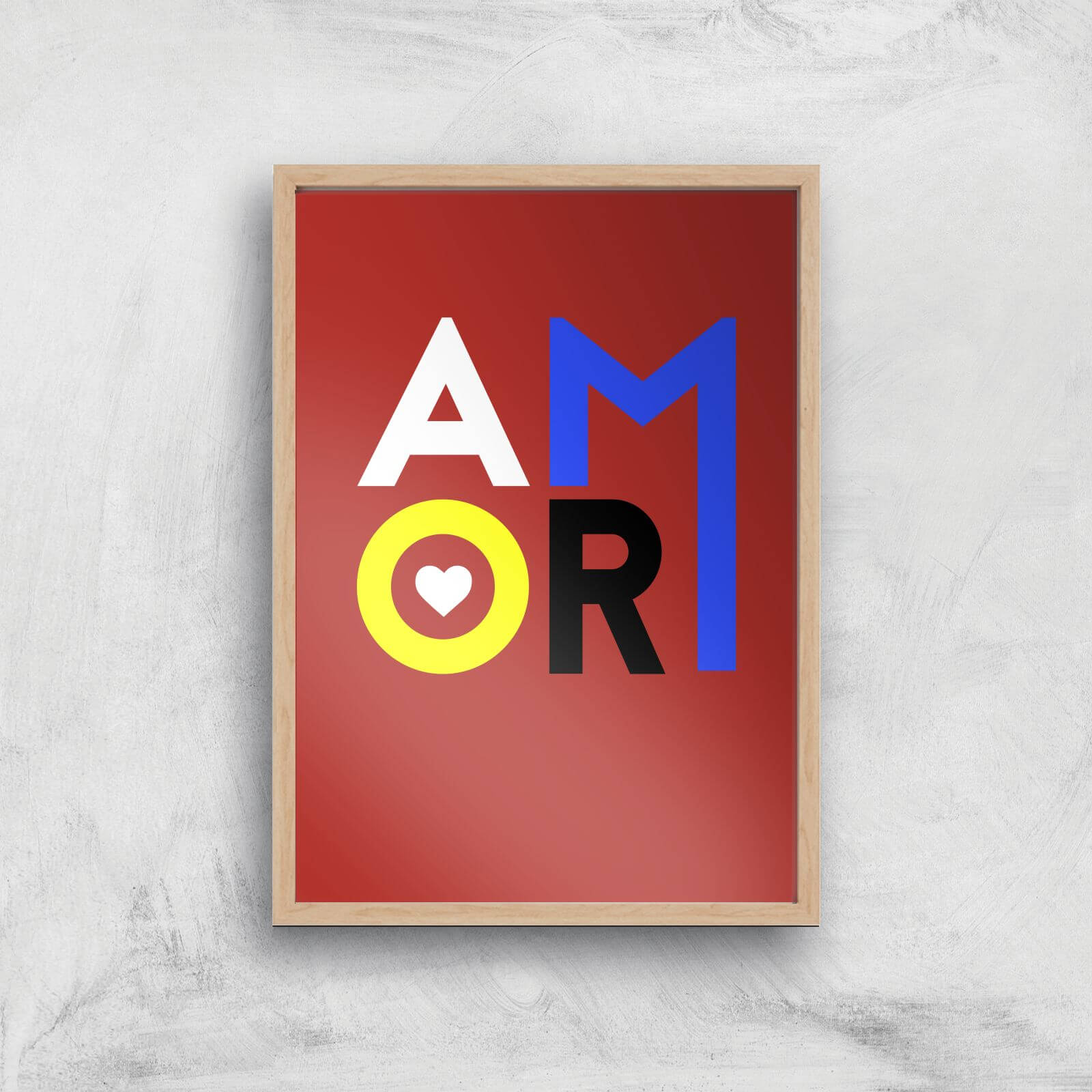 Amor Art Print - A2 - White Frame
