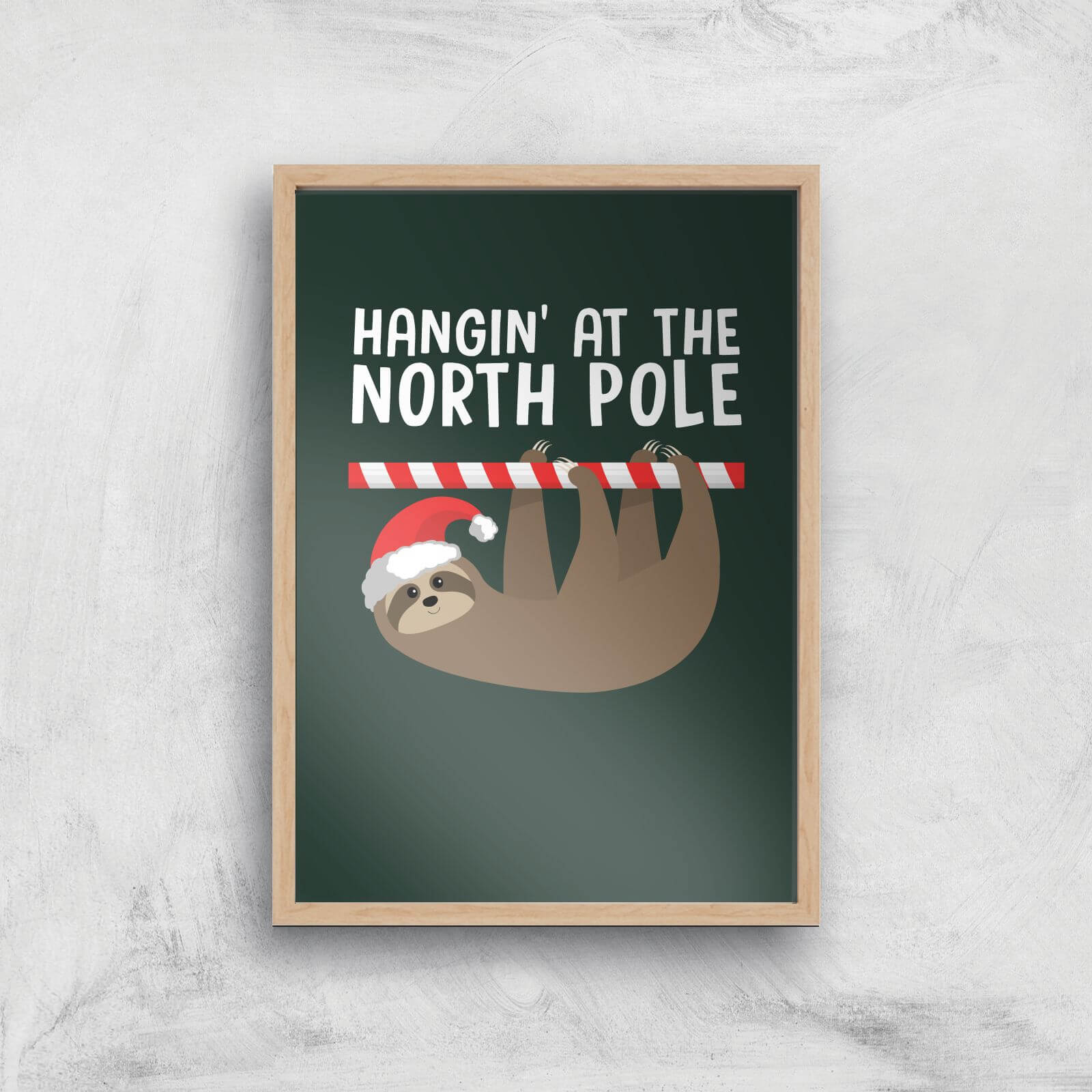 Hangin' At The North Pole Art Print - A2 - White Frame