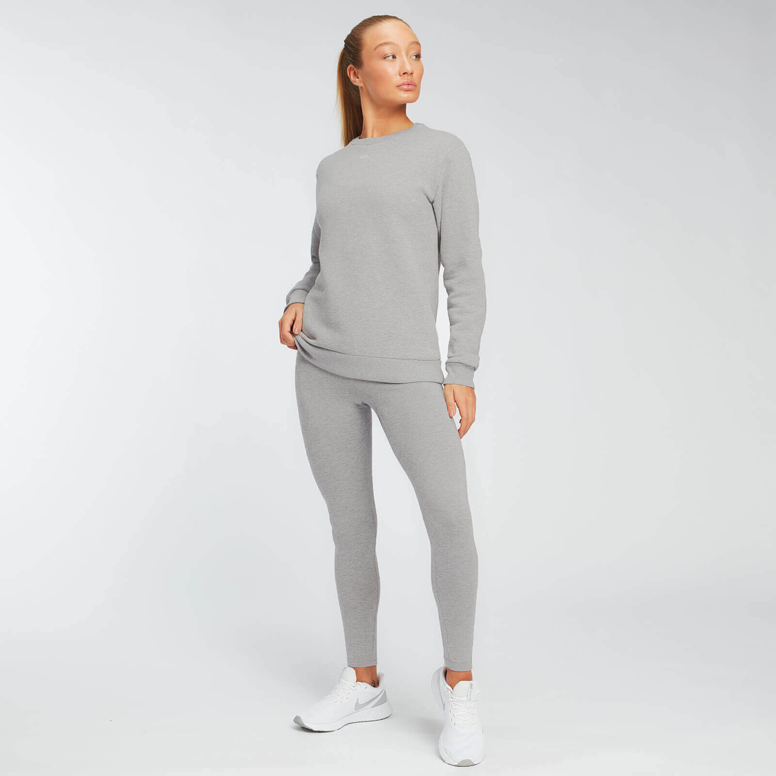 5056307345486 - Damen Essentials Sweatshirt - Grey Marl - S