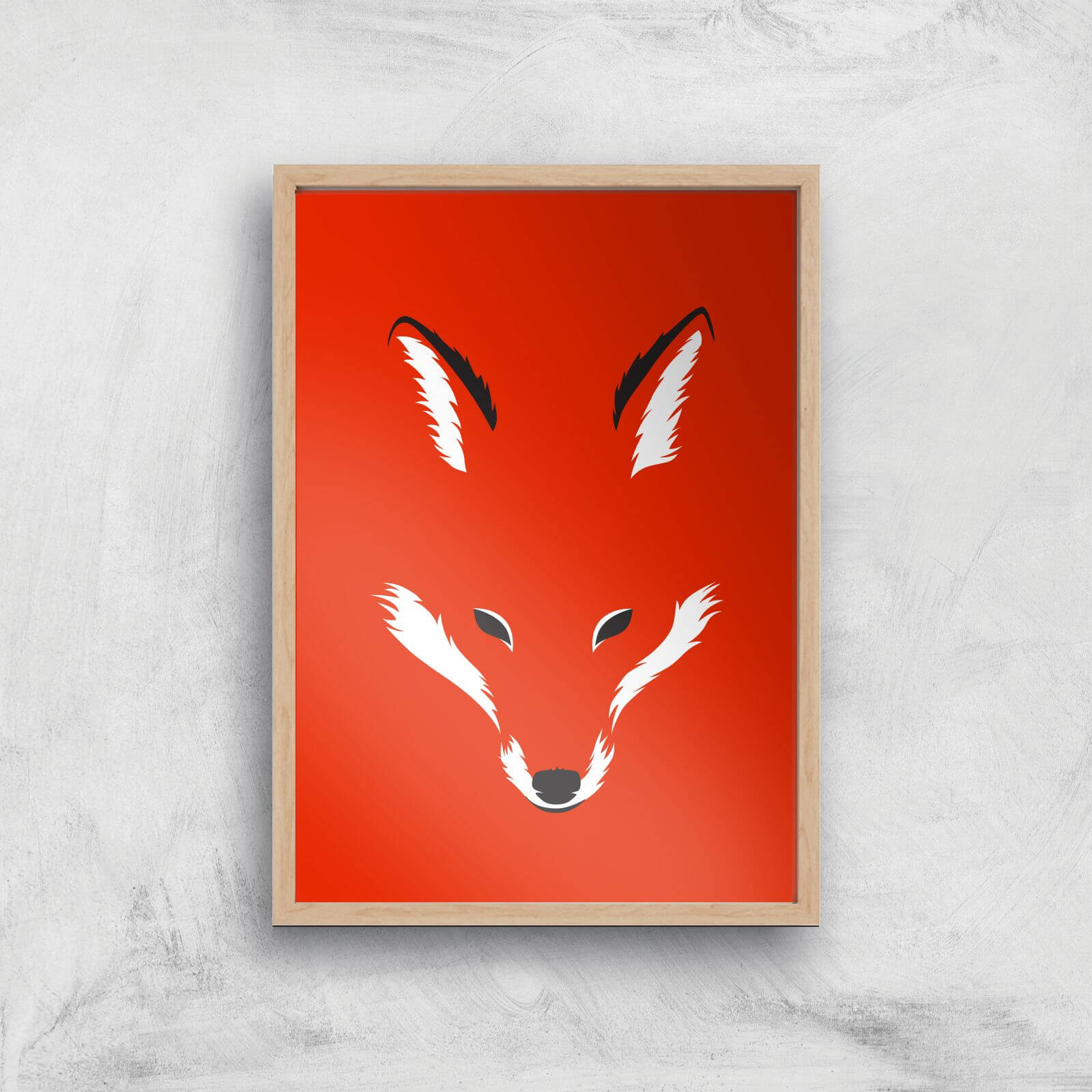 Foxy Shape Art Print - A2 - White Frame