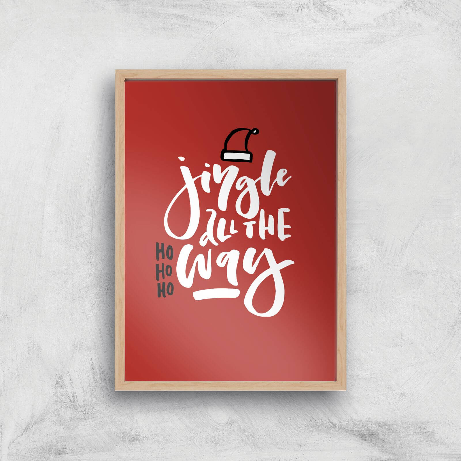 Jingle Art Print - A2 - White Frame