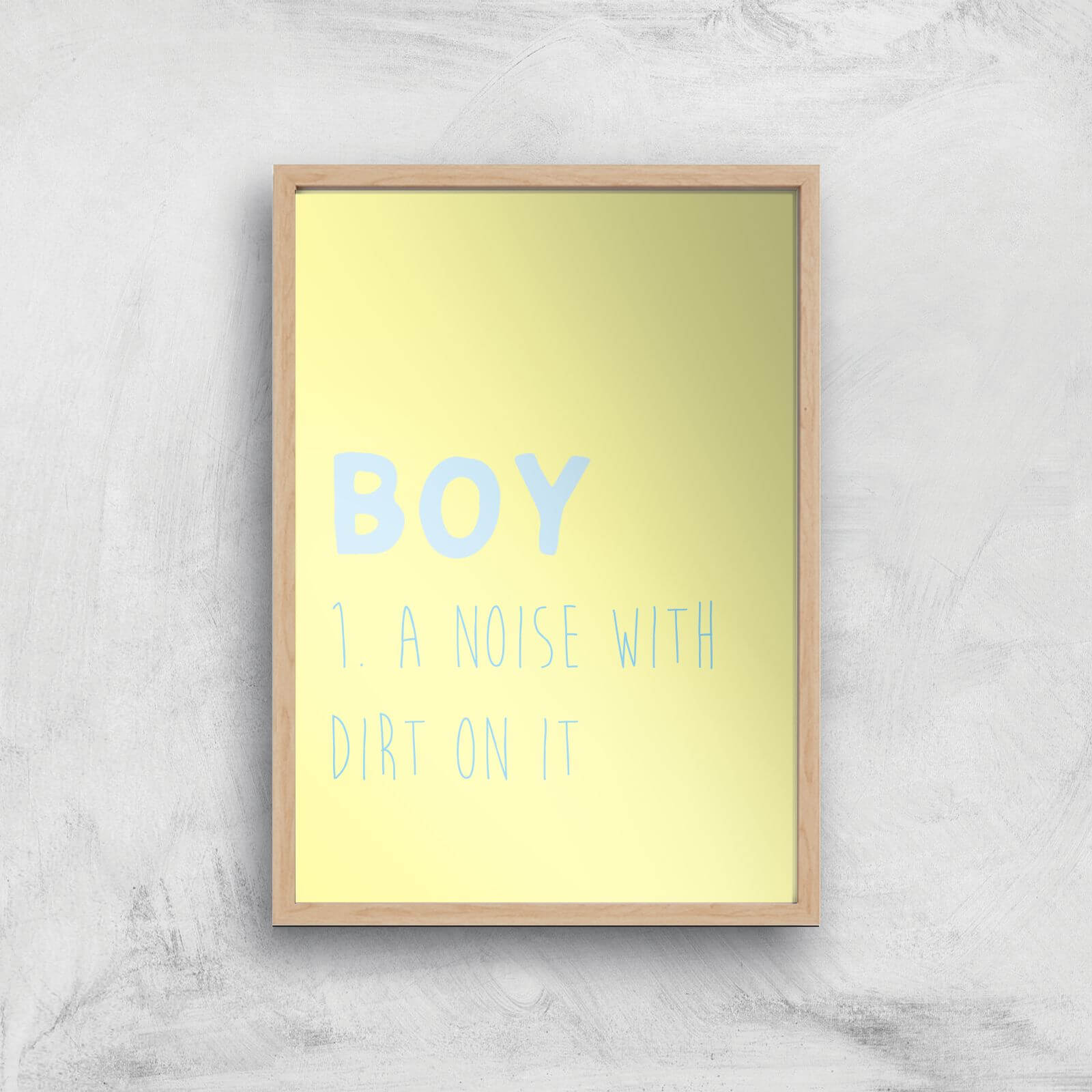 Boy Definition Art Print - A2 - White Frame