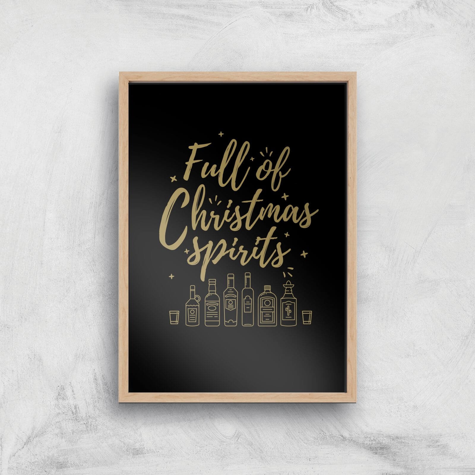 Full Of Christmas Spirits Art Print - A2 - White Frame