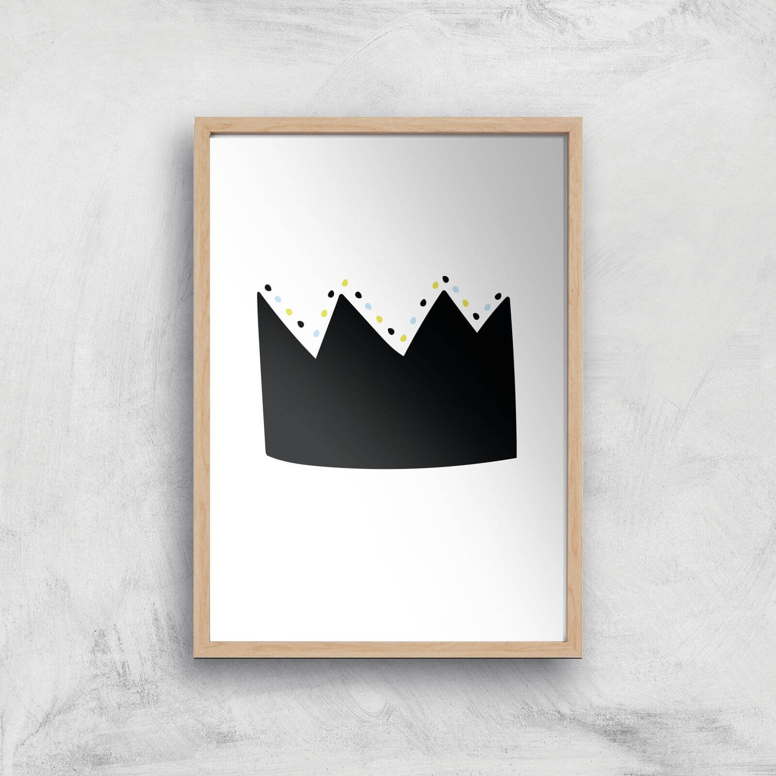 Crown Art Print - A2 - White Frame