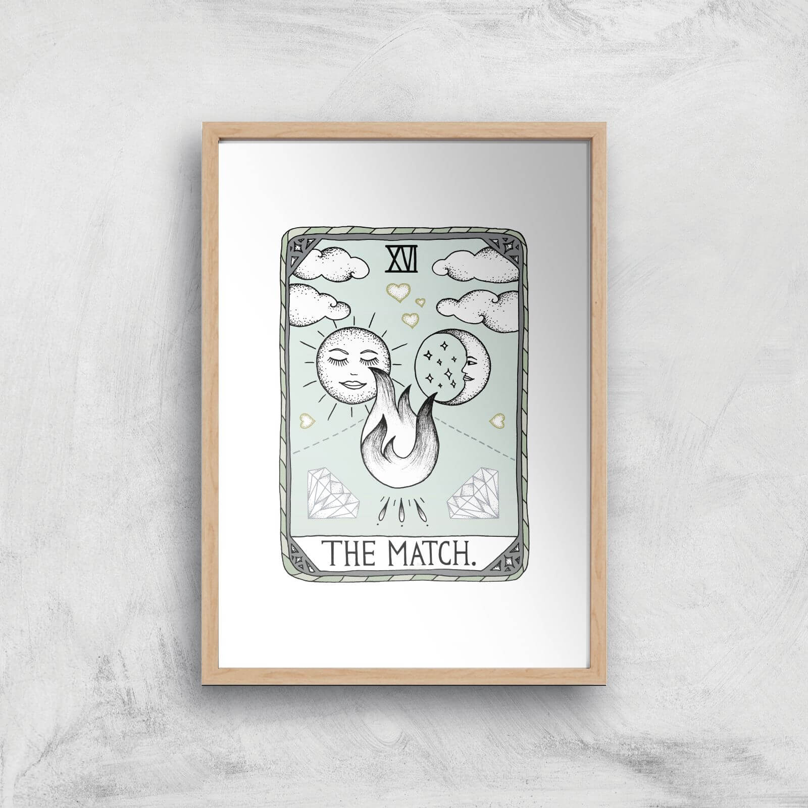 The Match Art Print - A2 - White Frame