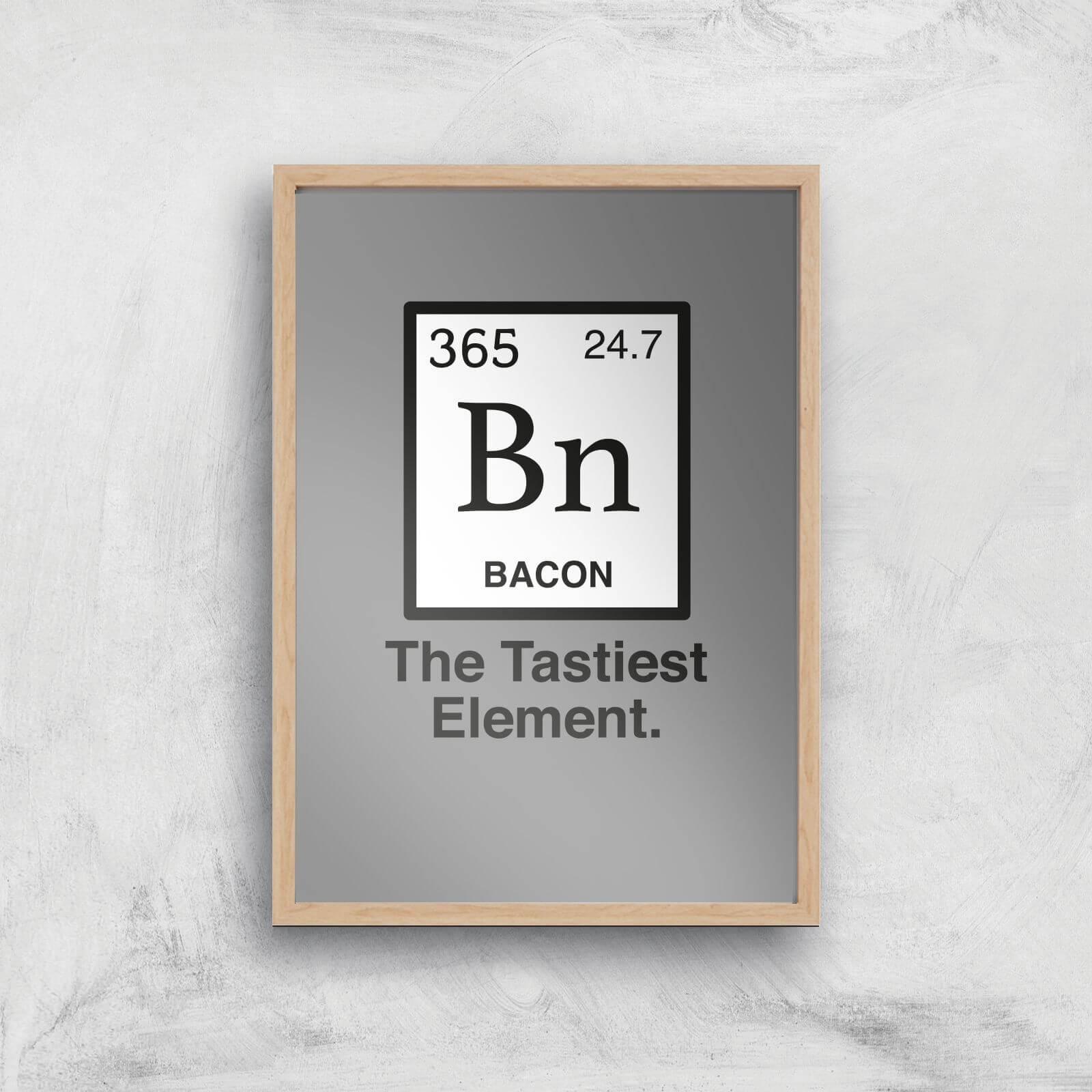 Bacon Element Art Print - A2 - White Frame