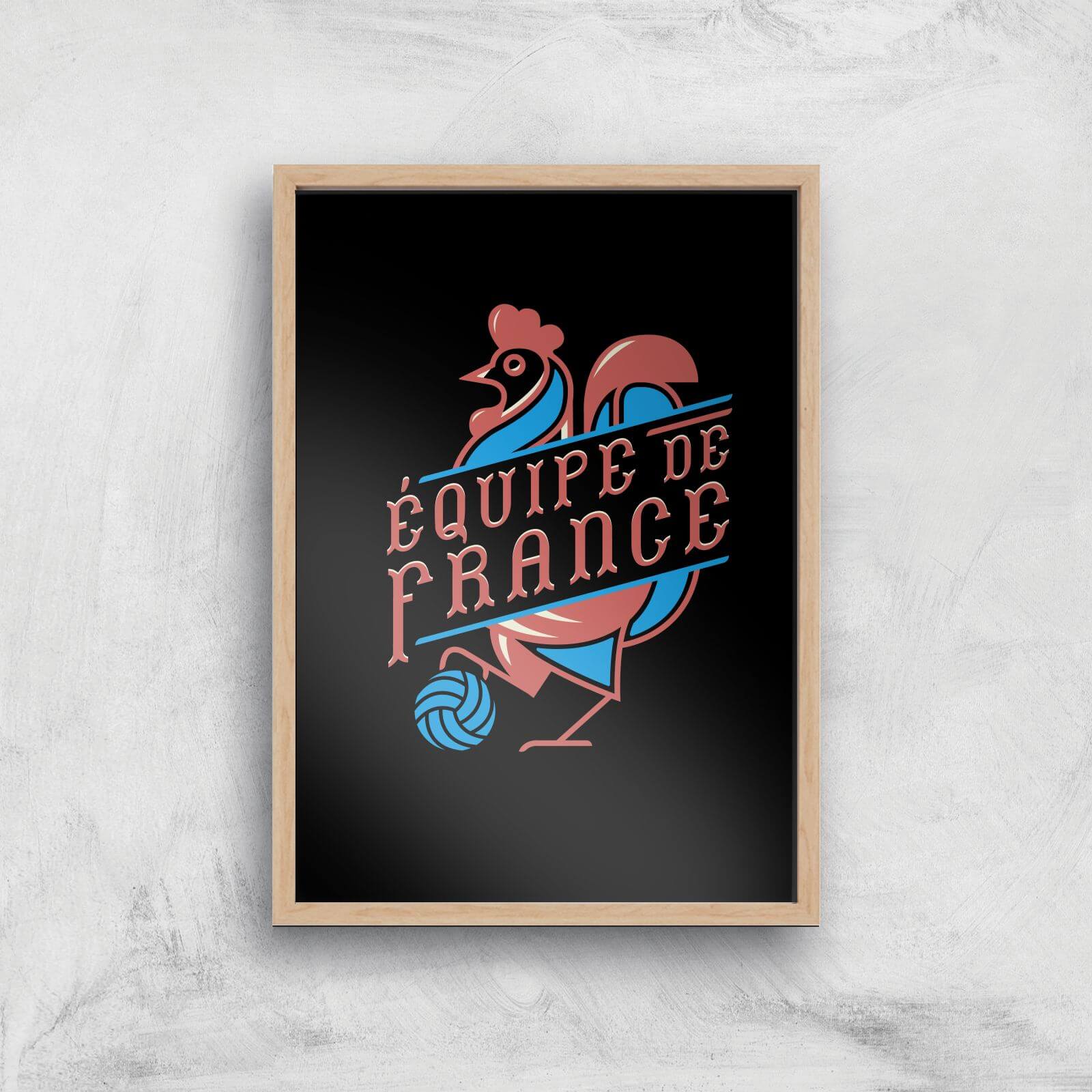 Equipe De France Art Print - A2 - White Frame