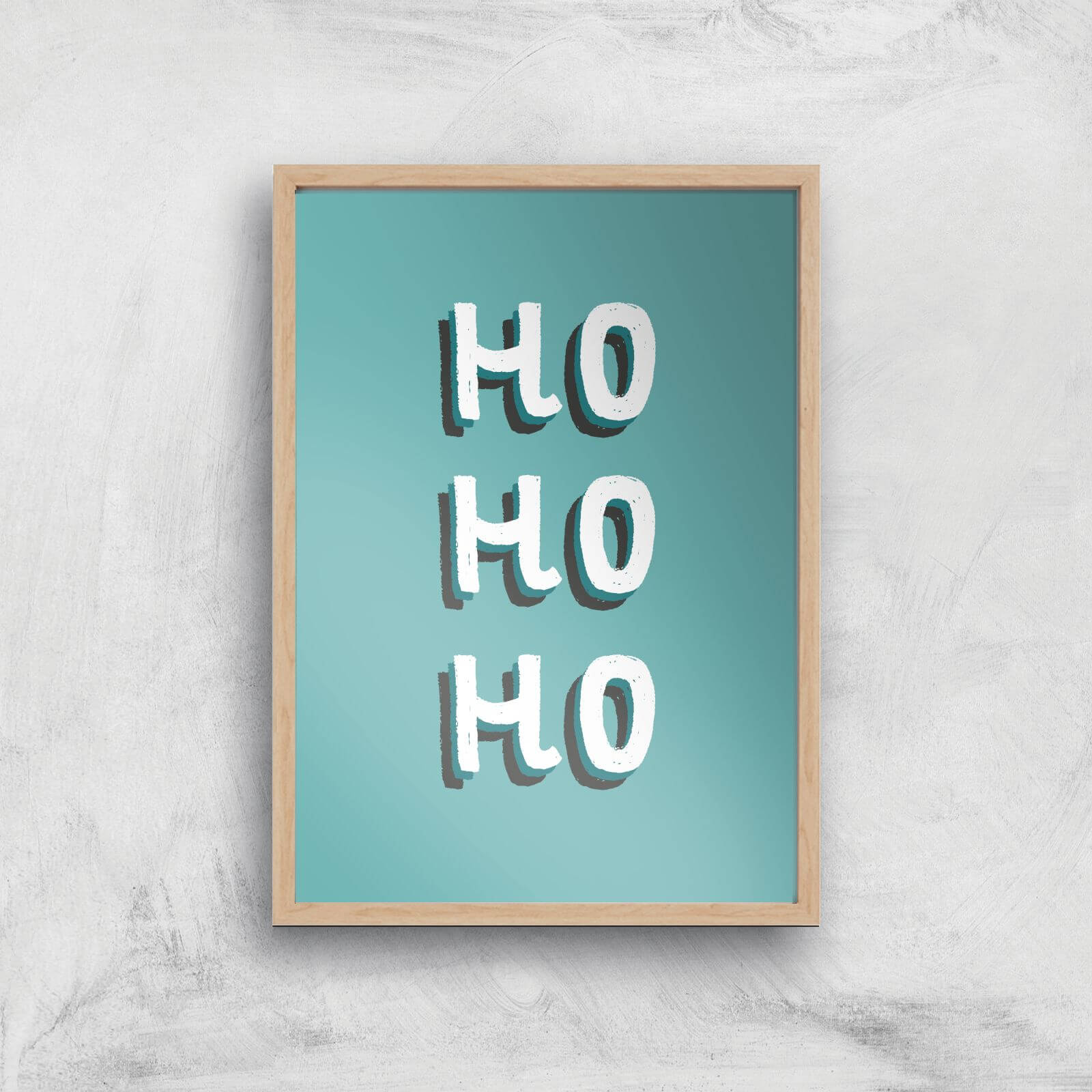 Ho Ho Ho Art Print - A2 - White Frame