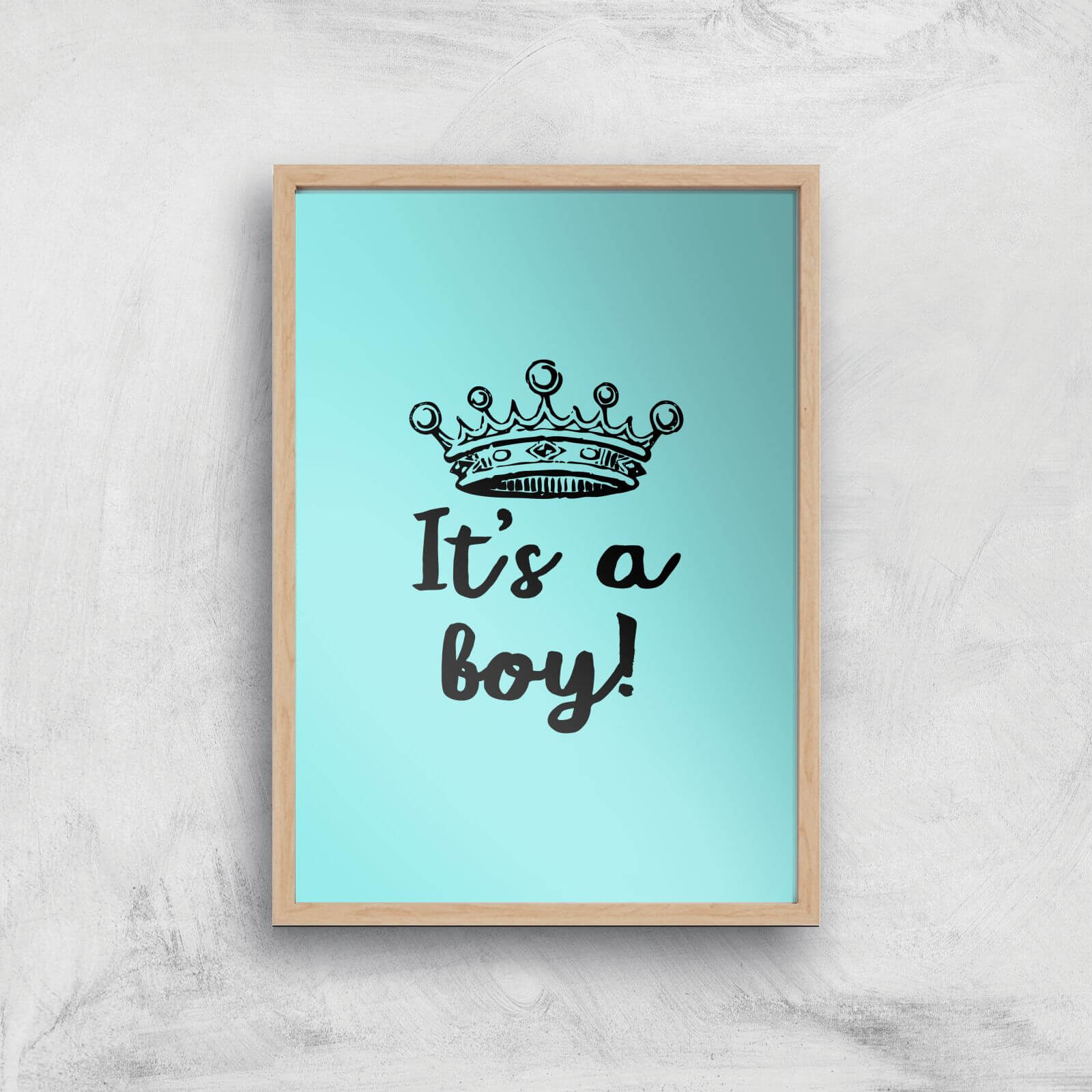 It's A Boy Art Print - A2 - White Frame
