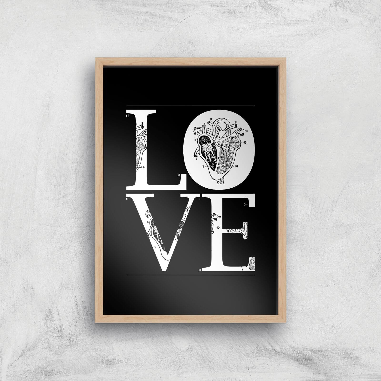 Anatomic Love Art Print - A2 - White Frame