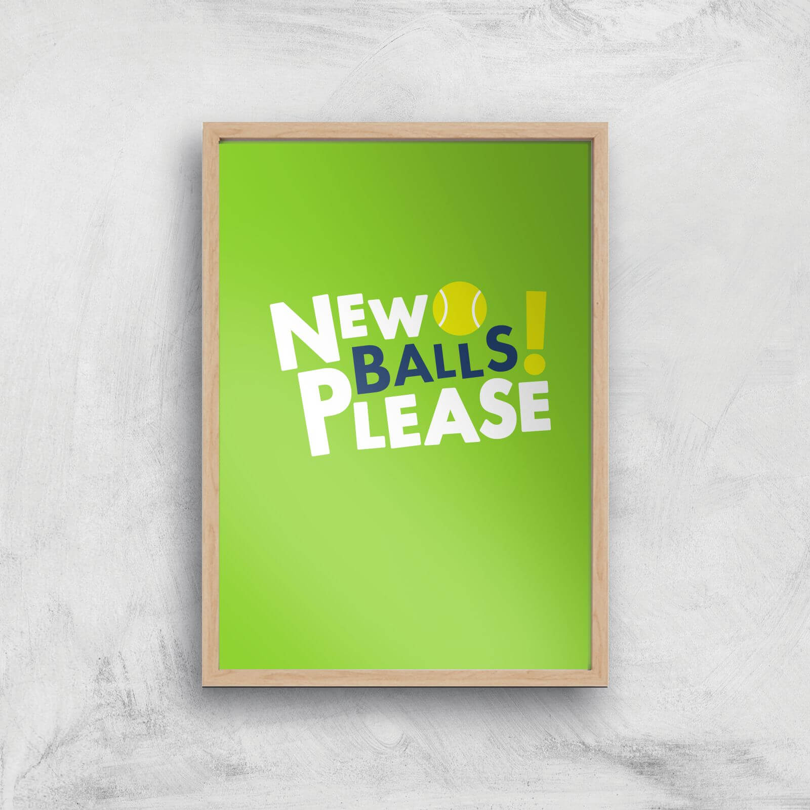 New Balls Please Art Print - A2 - White Frame