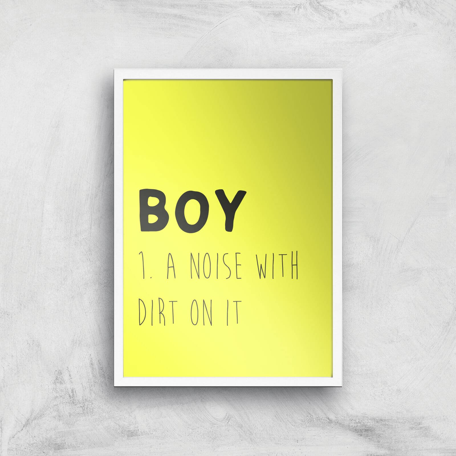 Boy Definition Art Print - A2 - White Frame
