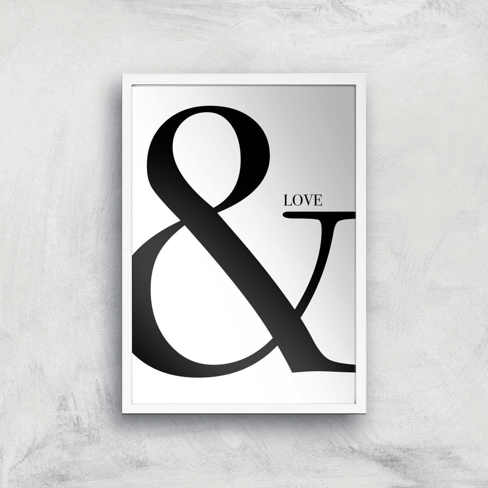 & Love Art Print - A2 - White Frame