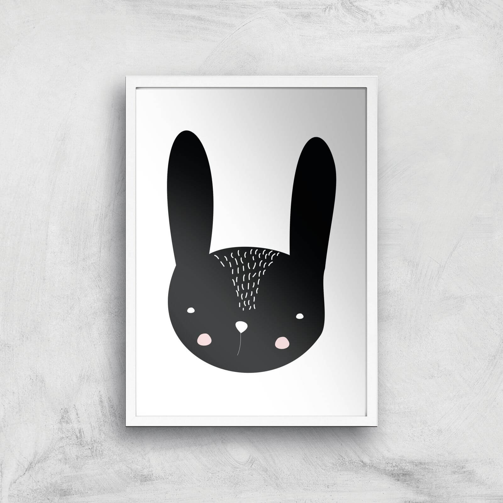 Rabbit Art Print - A2 - White Frame
