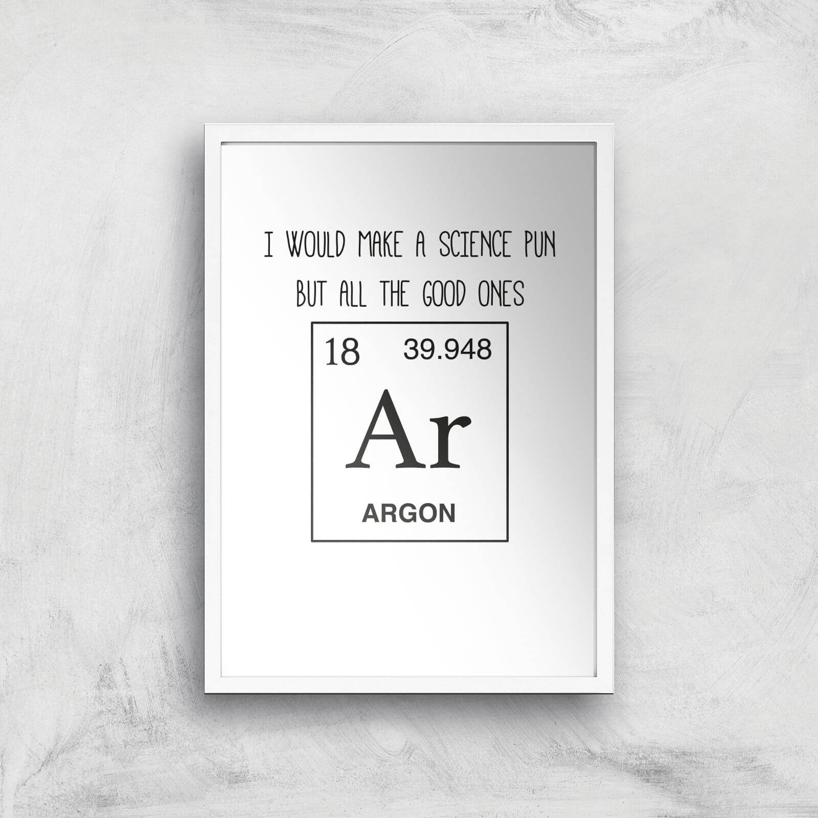 Periodic Pun Art Print - A2 - White Frame