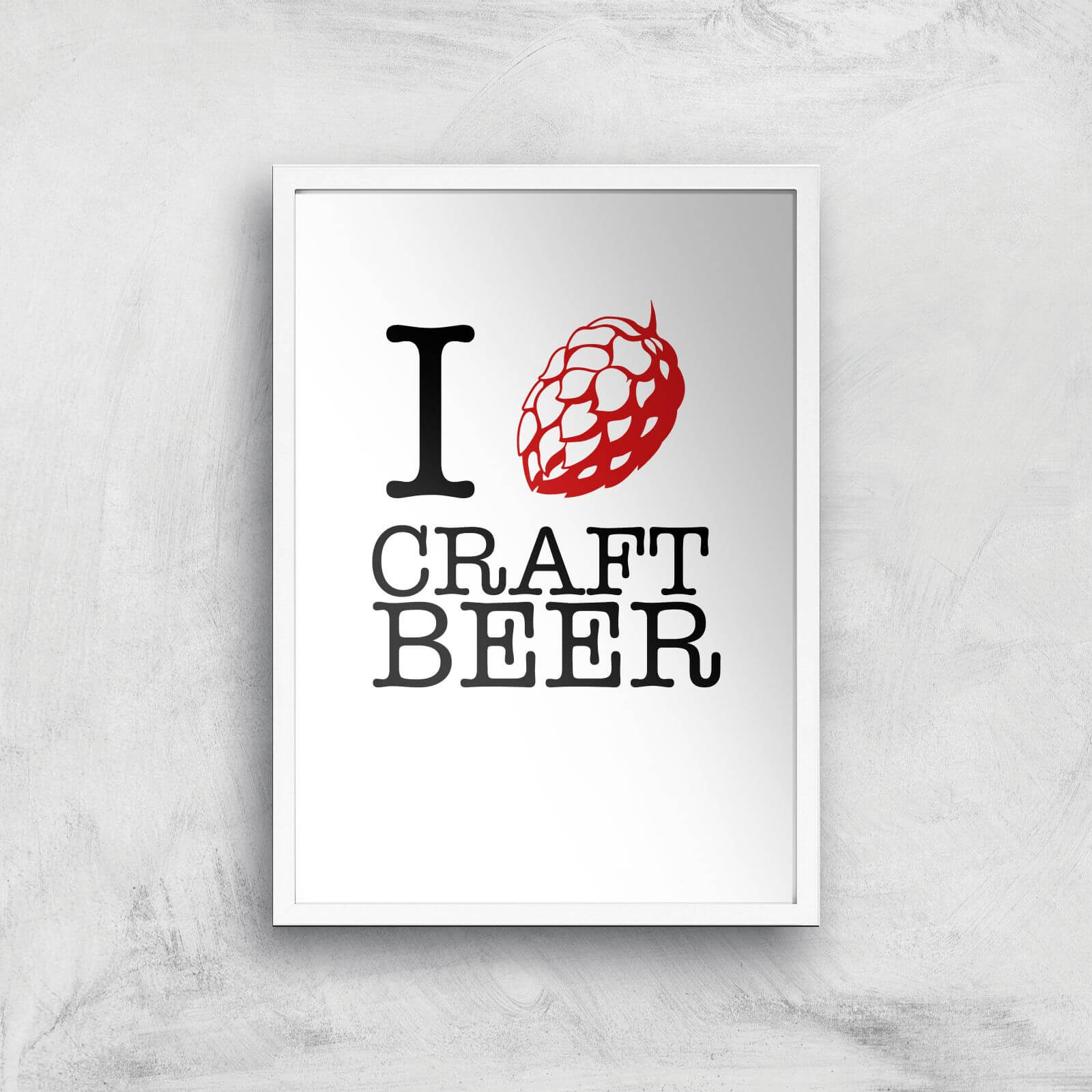 I Hop Craft Beer Art Print - A2 - White Frame