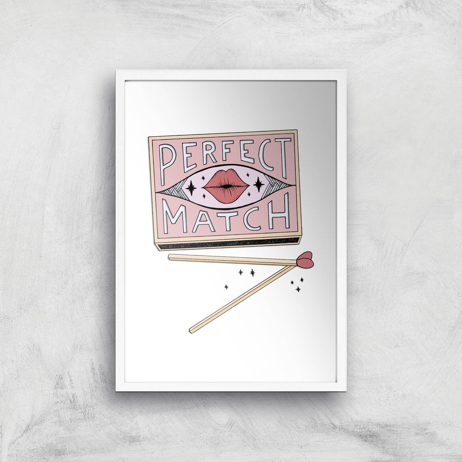 Perfect Match Art Print - A2 - White Frame