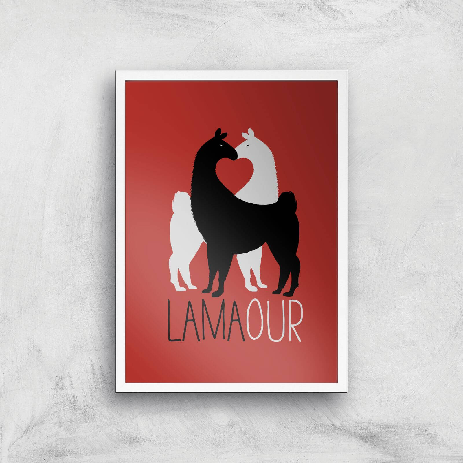 Lamaour Art Print - A2 - White Frame