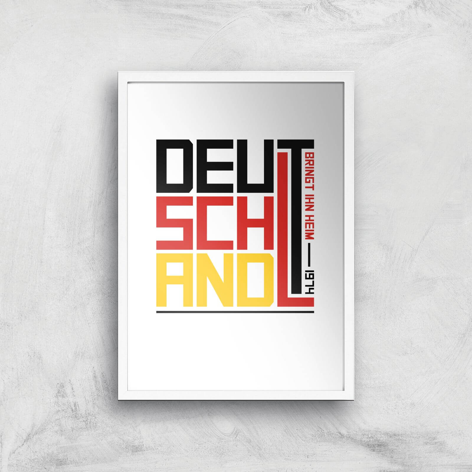 Deutschland Art Print - A2 - White Frame
