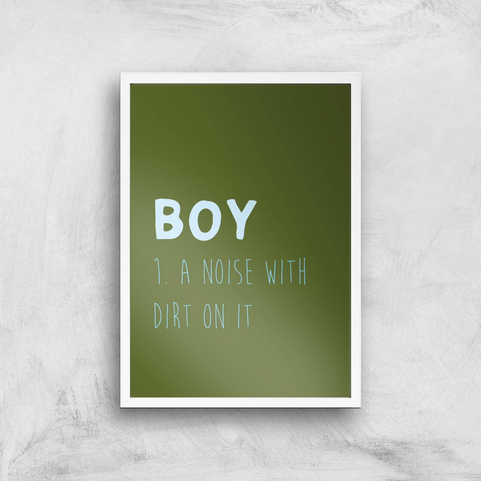 Boy Definition Art Print - A2 - White Frame
