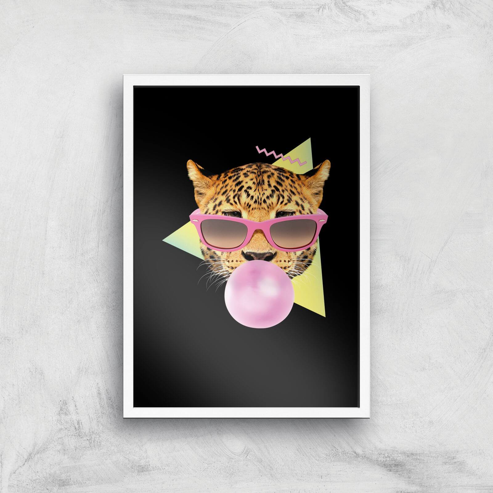 Bubblegum Leo Art Print - A2 - White Frame