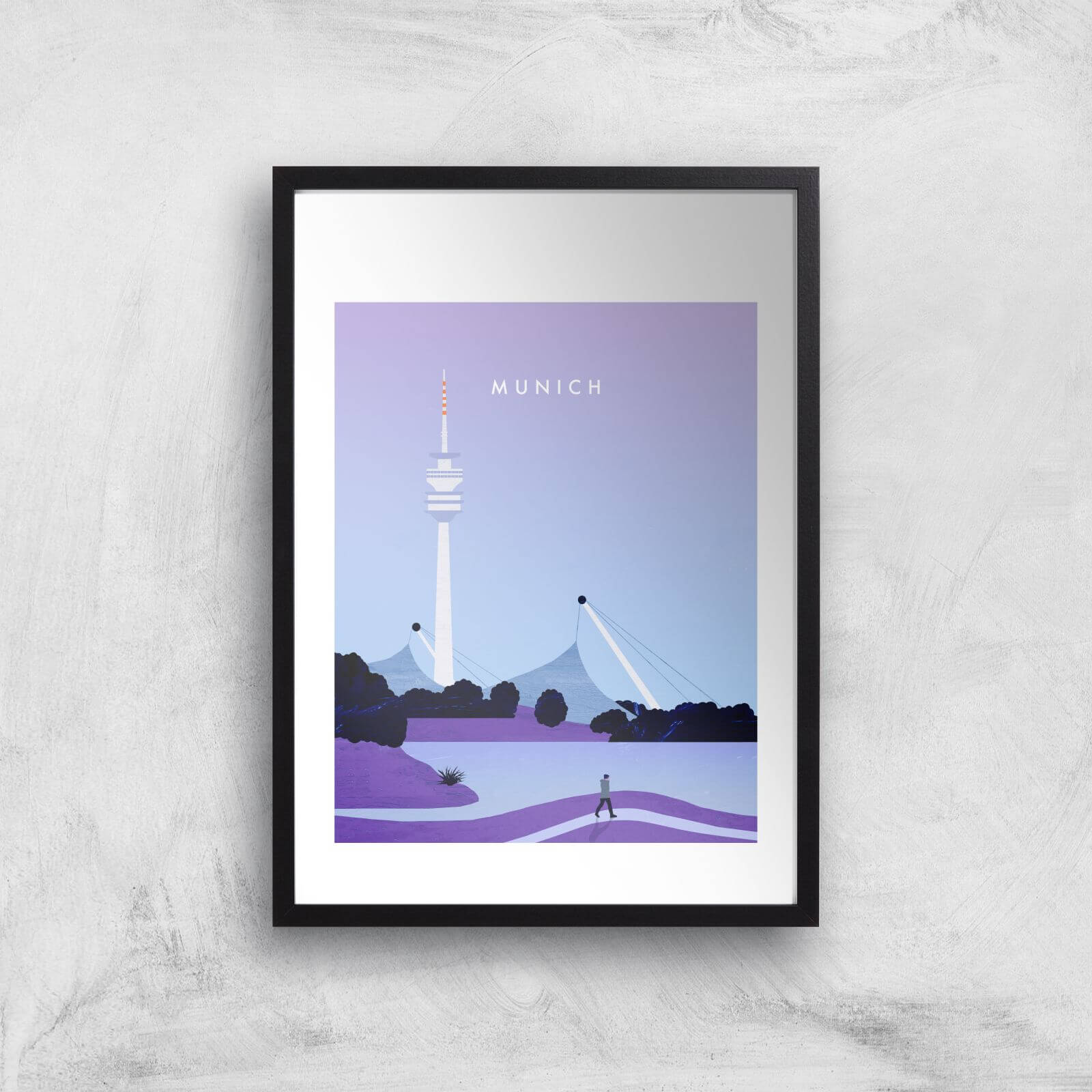 Munich Art Print - A2 - Black Frame