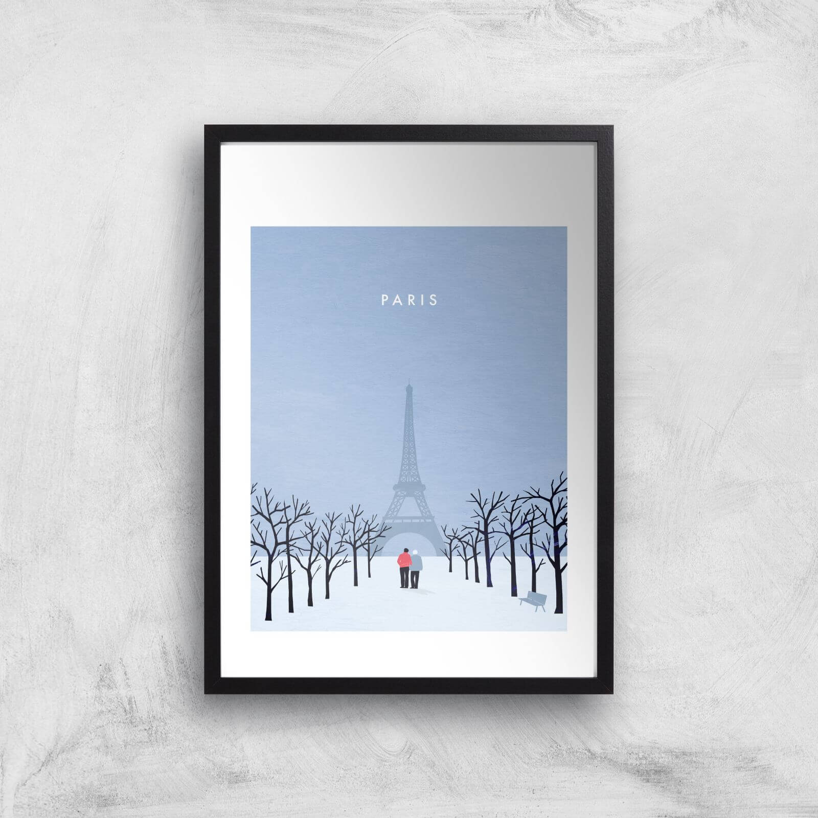 Paris Art Print - A2 - Black Frame