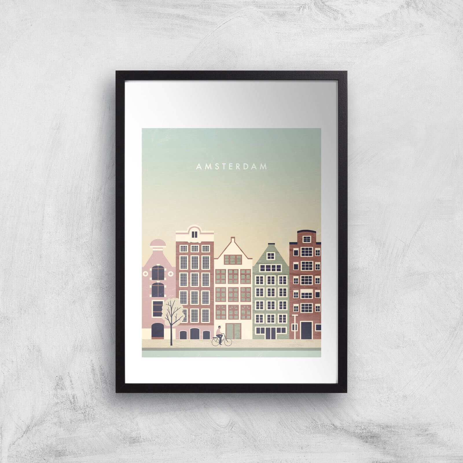 Amsterdam Art Print - A2 - Black Frame