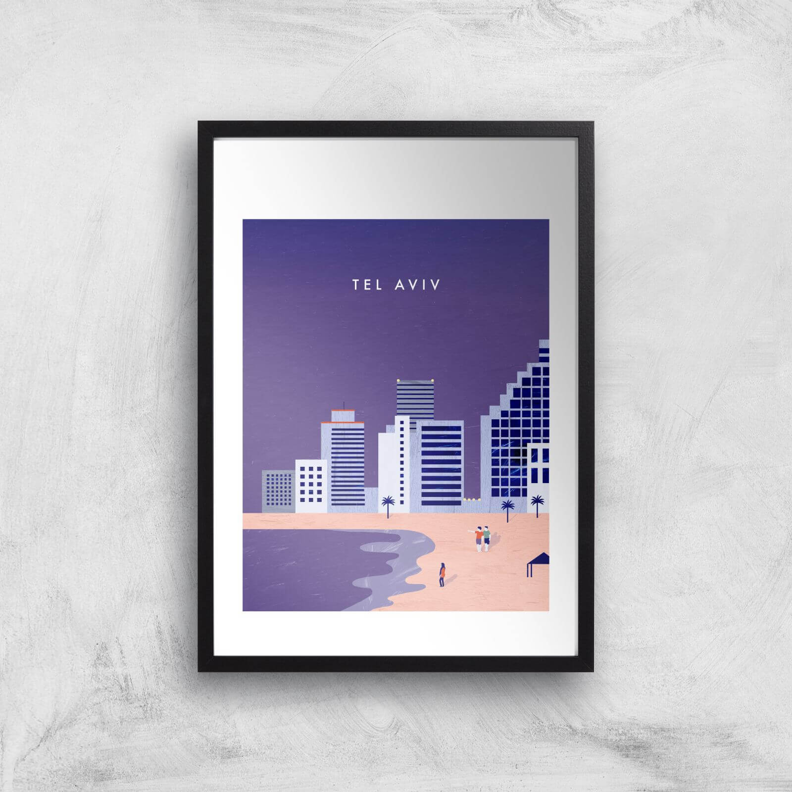 Tel Aviv Art Print - A2 - Black Frame