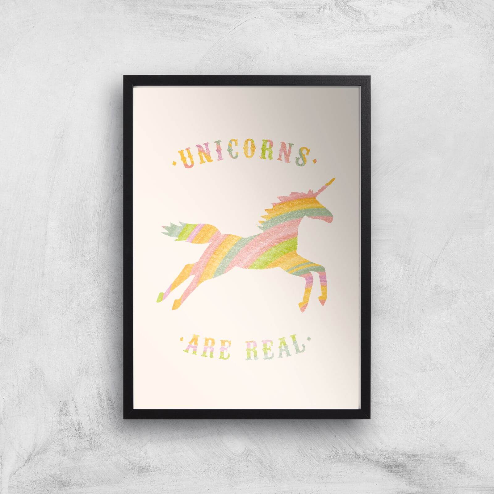 Florent Bodart Unicorns Are Real Art Print - A2 - Black Frame