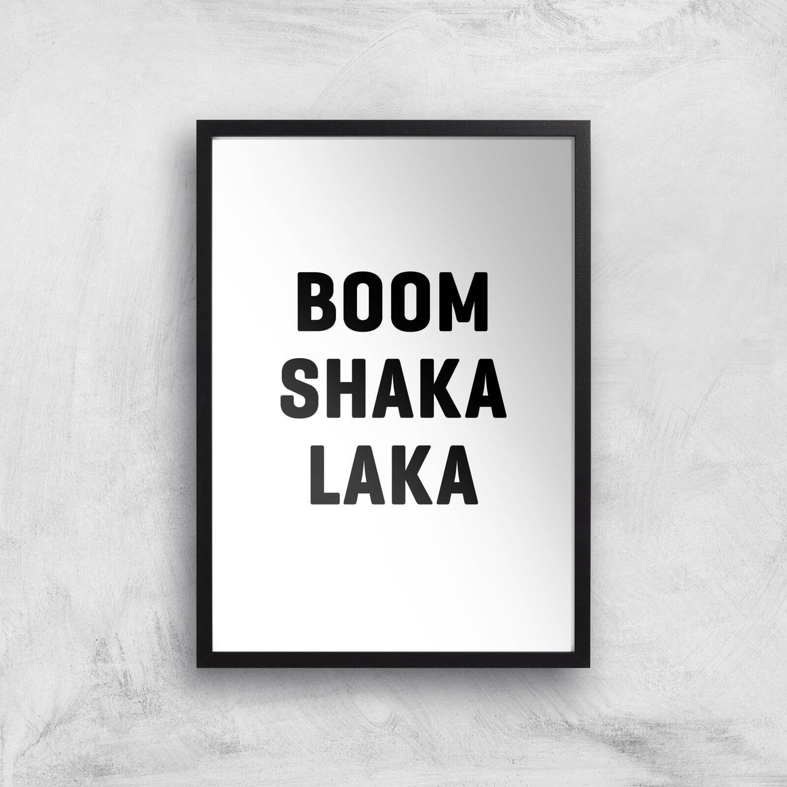 PlanetA444 Boom Shaka Laka Art Print - A2 - Black Frame
