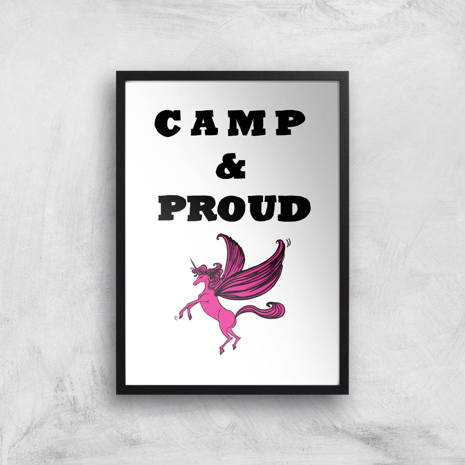 Rock On Ruby Camp & Proud Art Print - A2 - Black Frame