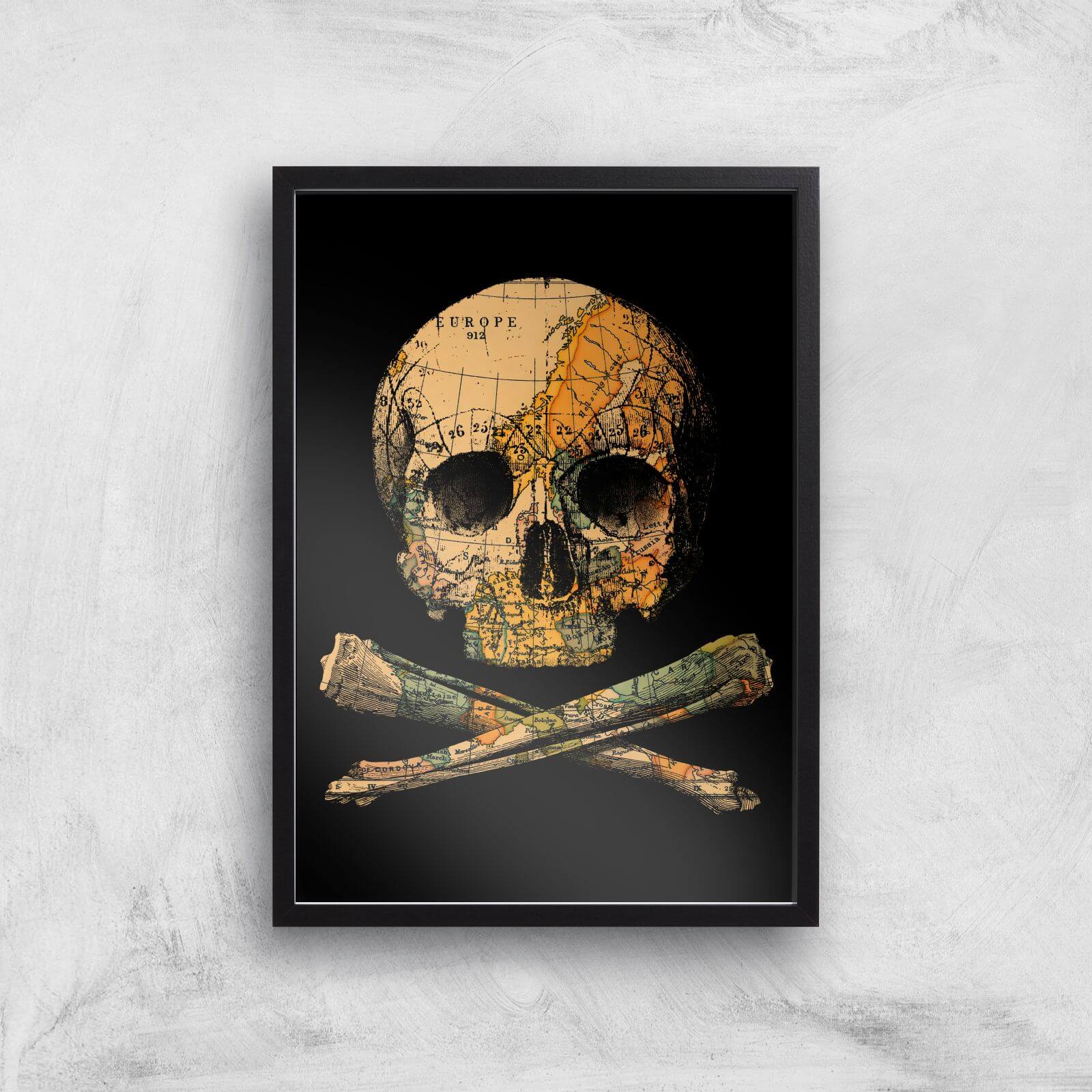 Tobias Fonseca Treasure Map Art Print - A2 - Black Frame