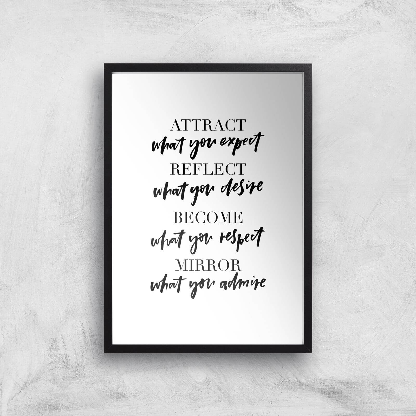 PlanetA444 Attract What You Expect Art Print - A2 - Black Frame