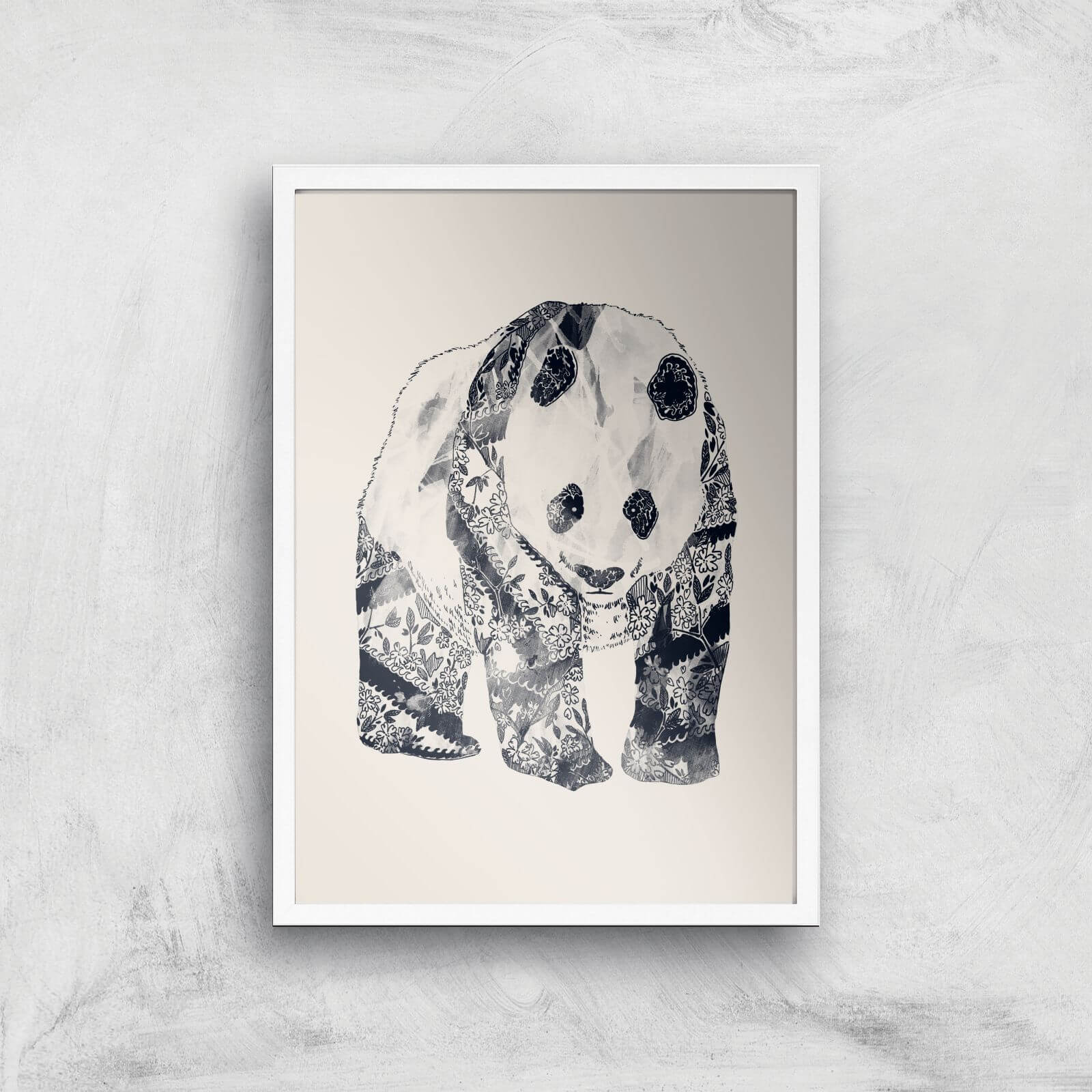 Tobias Fonseca Tattooed Panda Art Print - A2 - White Frame