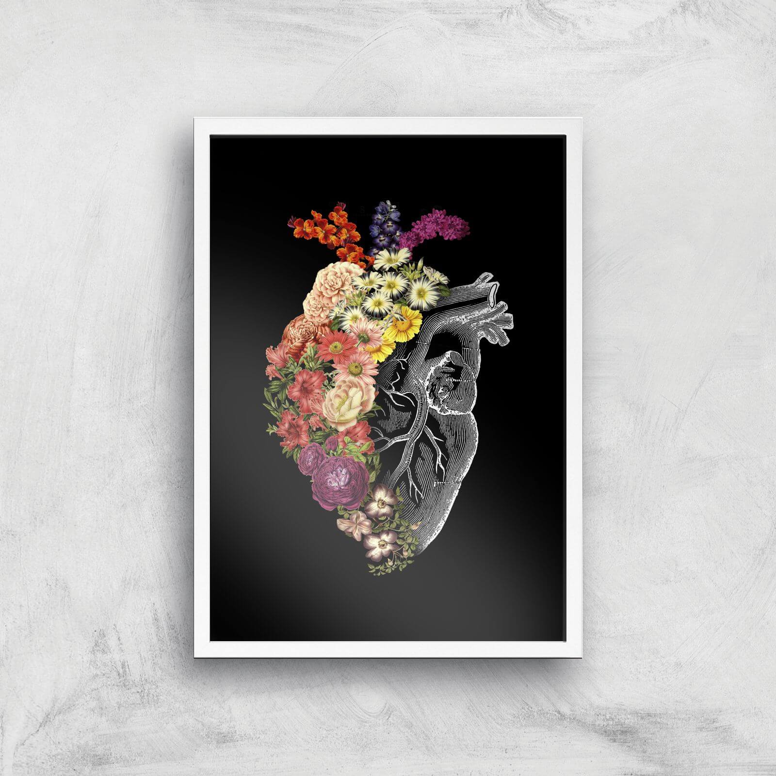 Tobias Fonseca Flower Heart Spring Art Print - A2 - White Frame