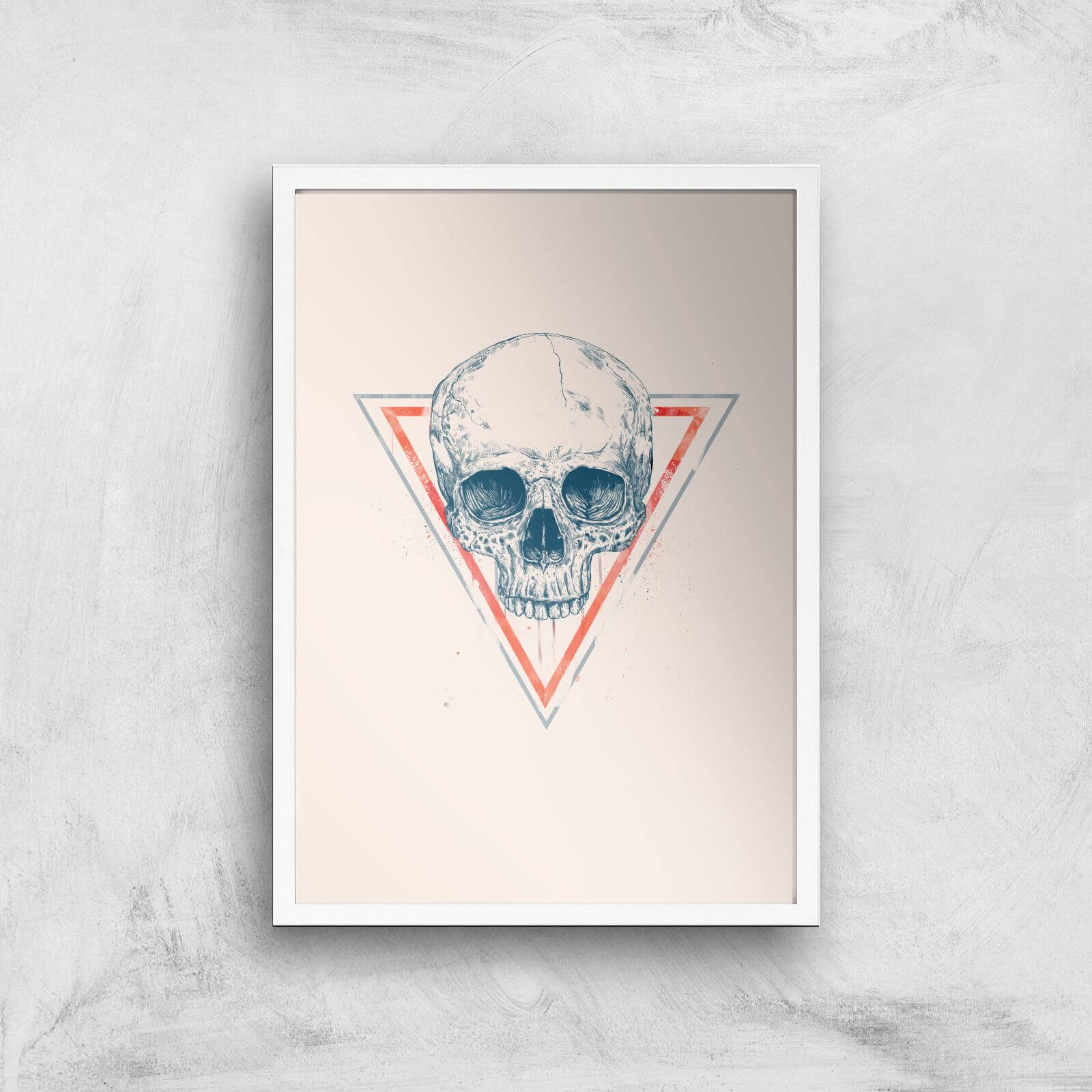 Balazs Solti Skull Art Print - A2 - White Frame
