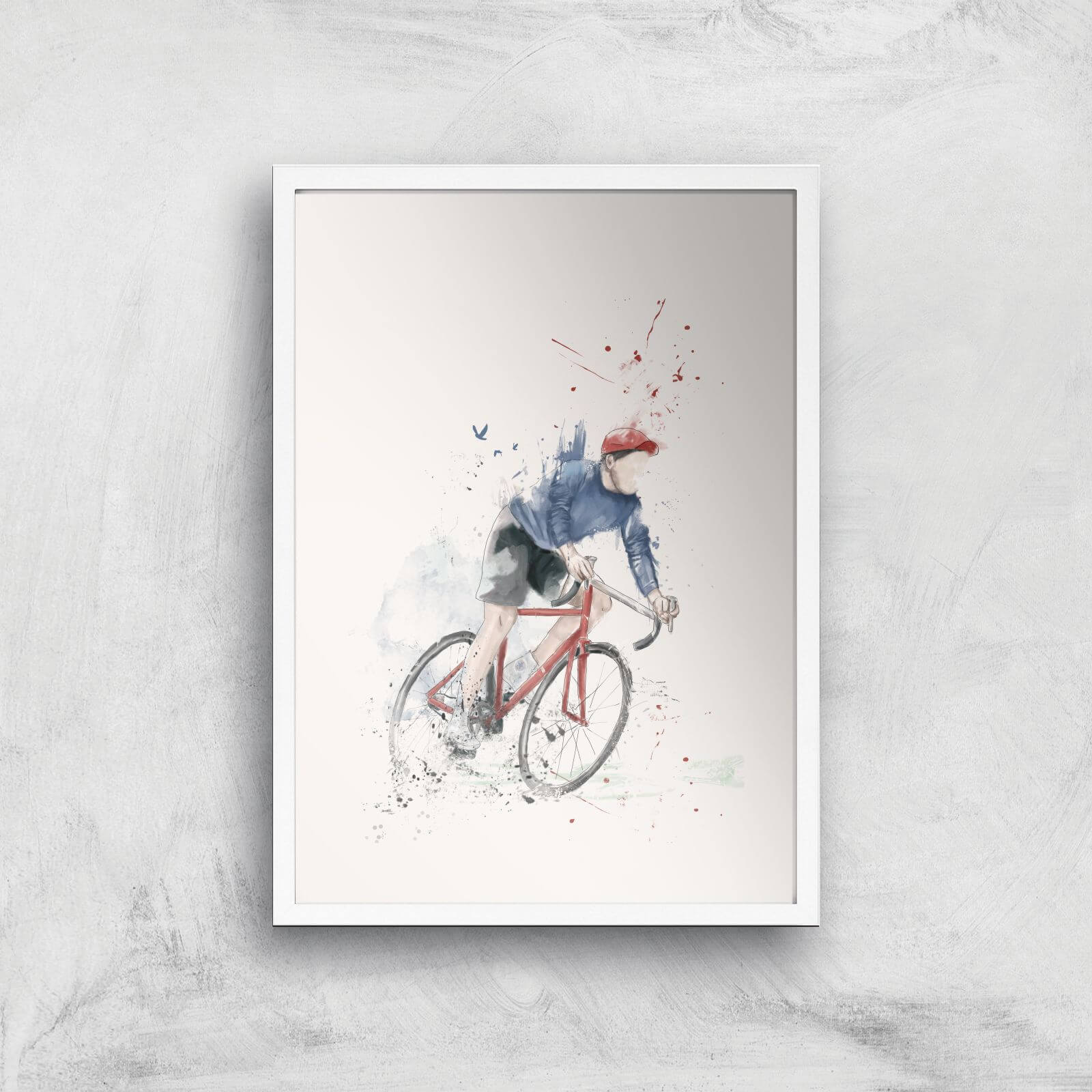 Balazs Solti Cycler Art Print - A2 - White Frame