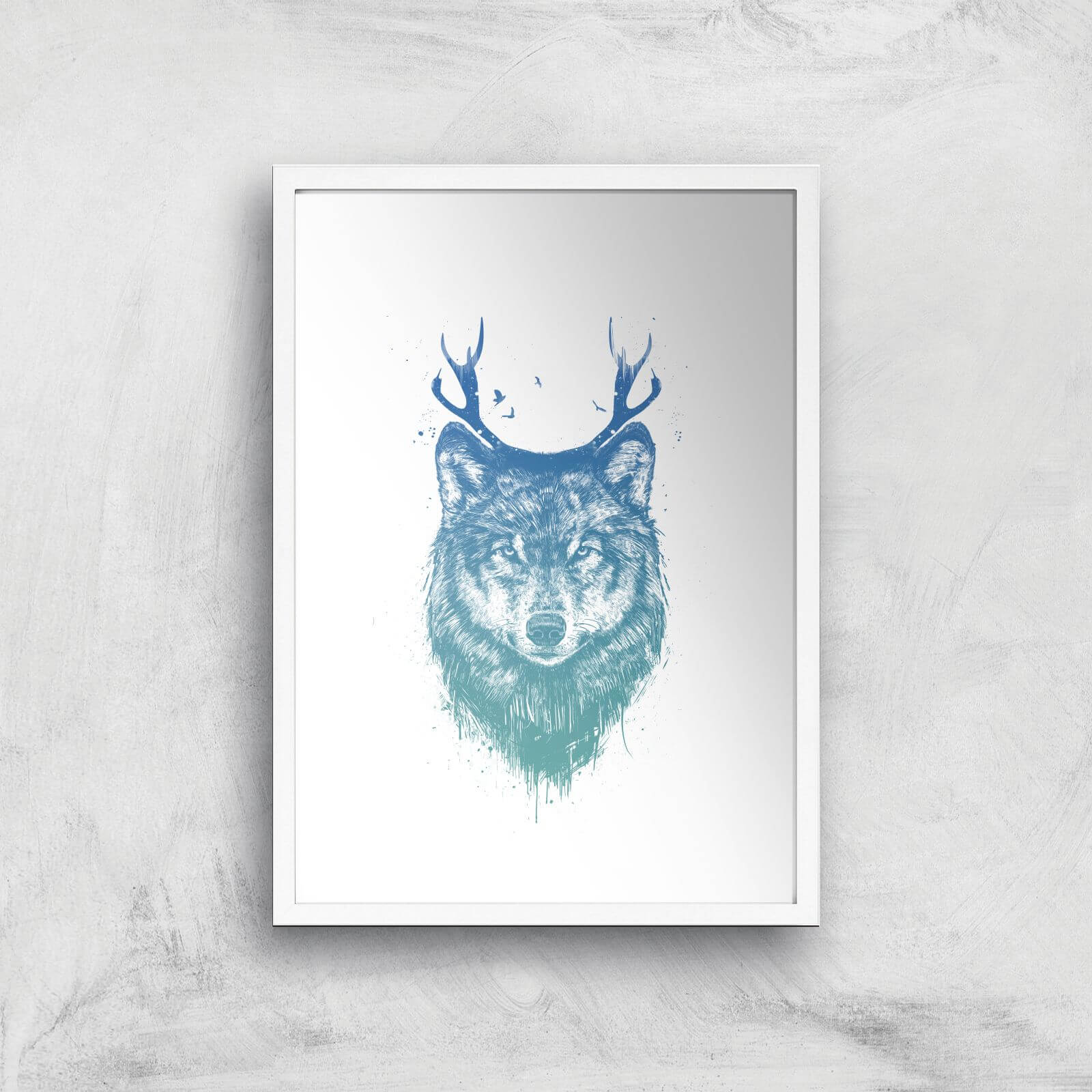 Balazs Solti Wolf Art Print - A2 - White Frame